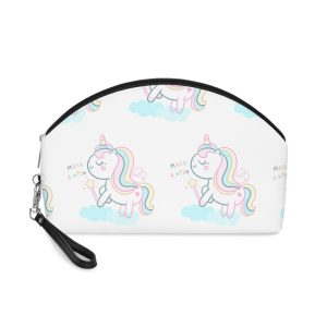 Cute Unicorn Pastel Holding Magic Wand Makeup Bag