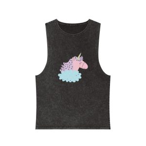 Sweetie Unicorn 184636 Unisex Stonewash Tank Top