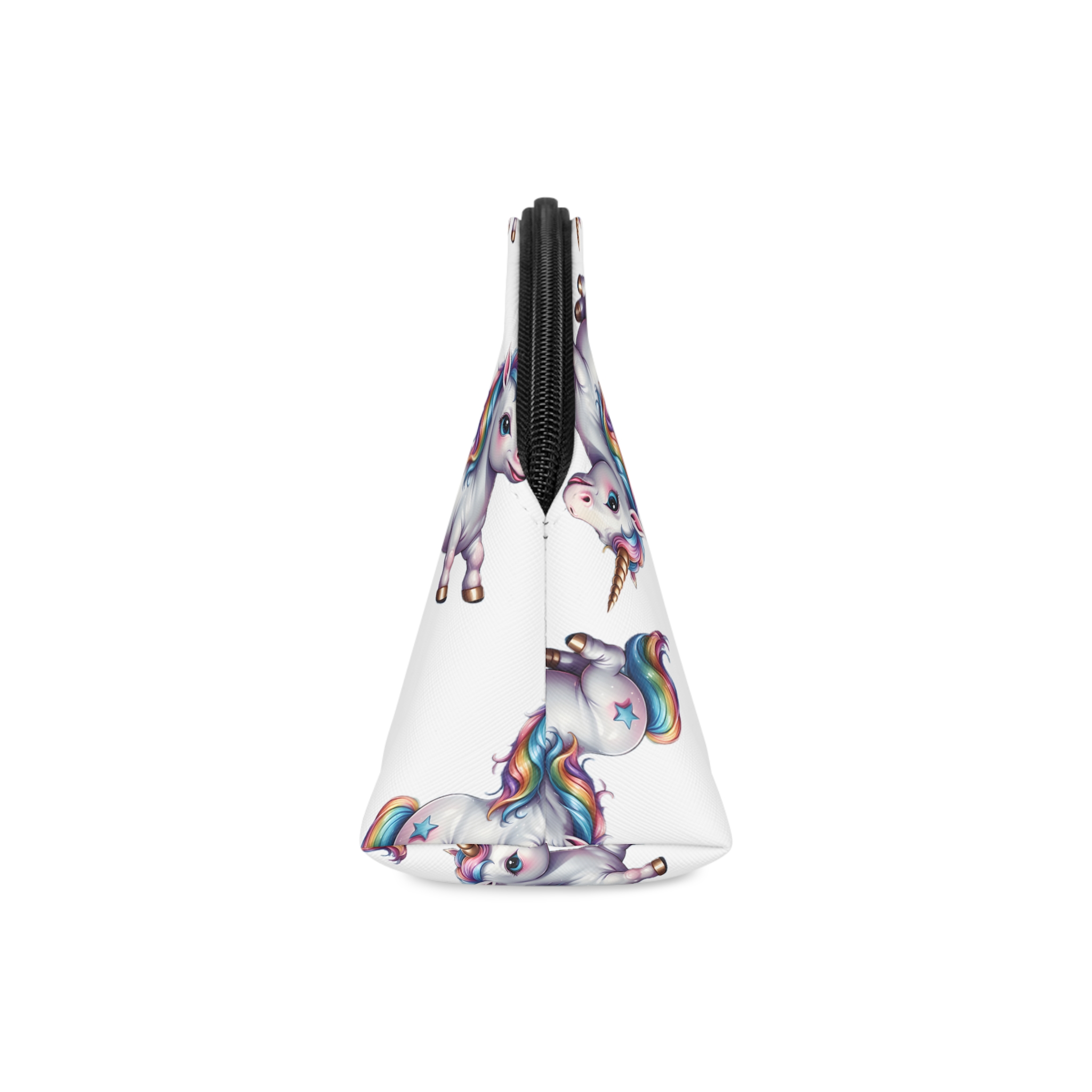 Happy Unicorn Background Sky Rainbow Makeup Bag - Image 4