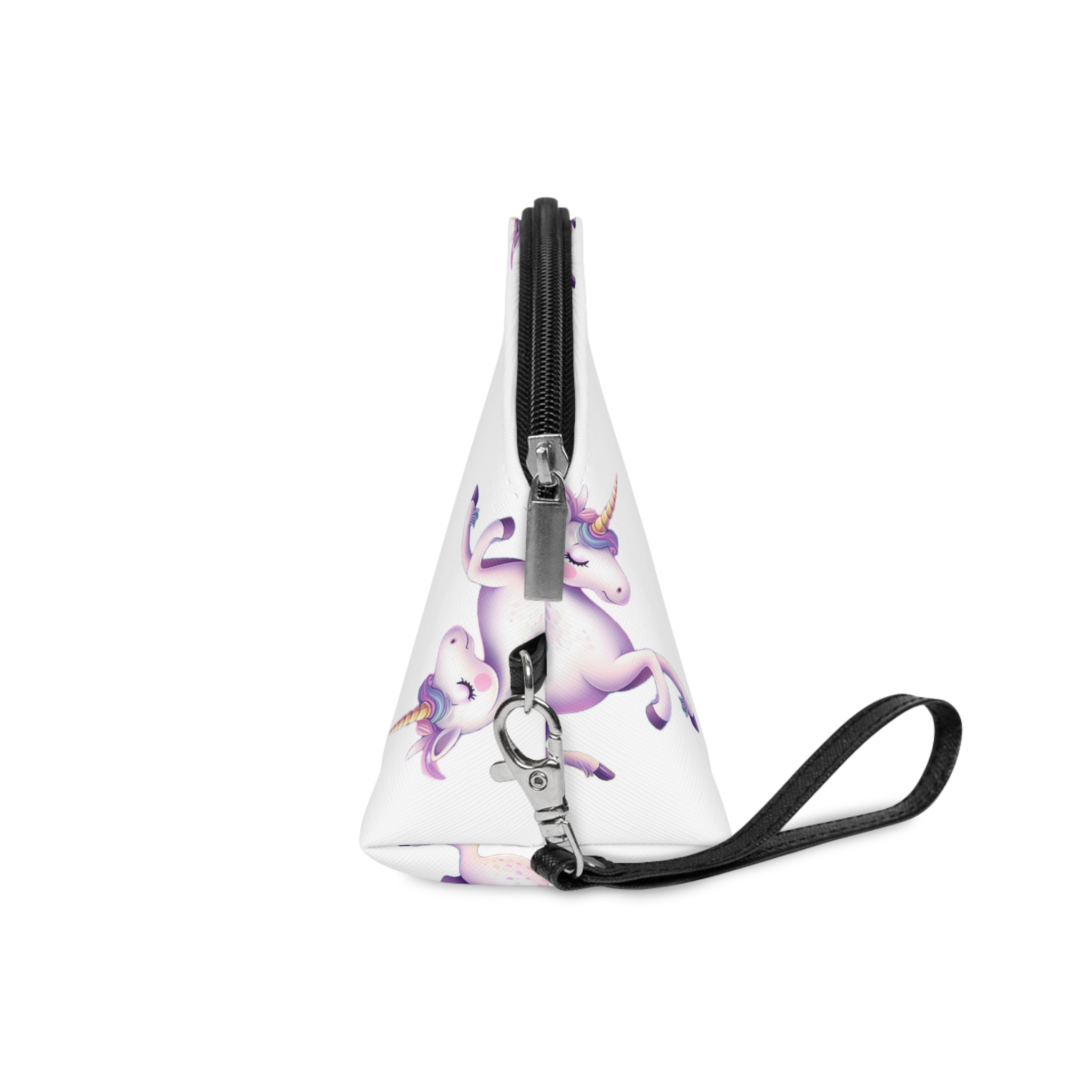 Beautiful Unicorn Running Magical Meadow Unicorn Background Images Whimsical Unicorn (47) Makeup Bag - Image 3