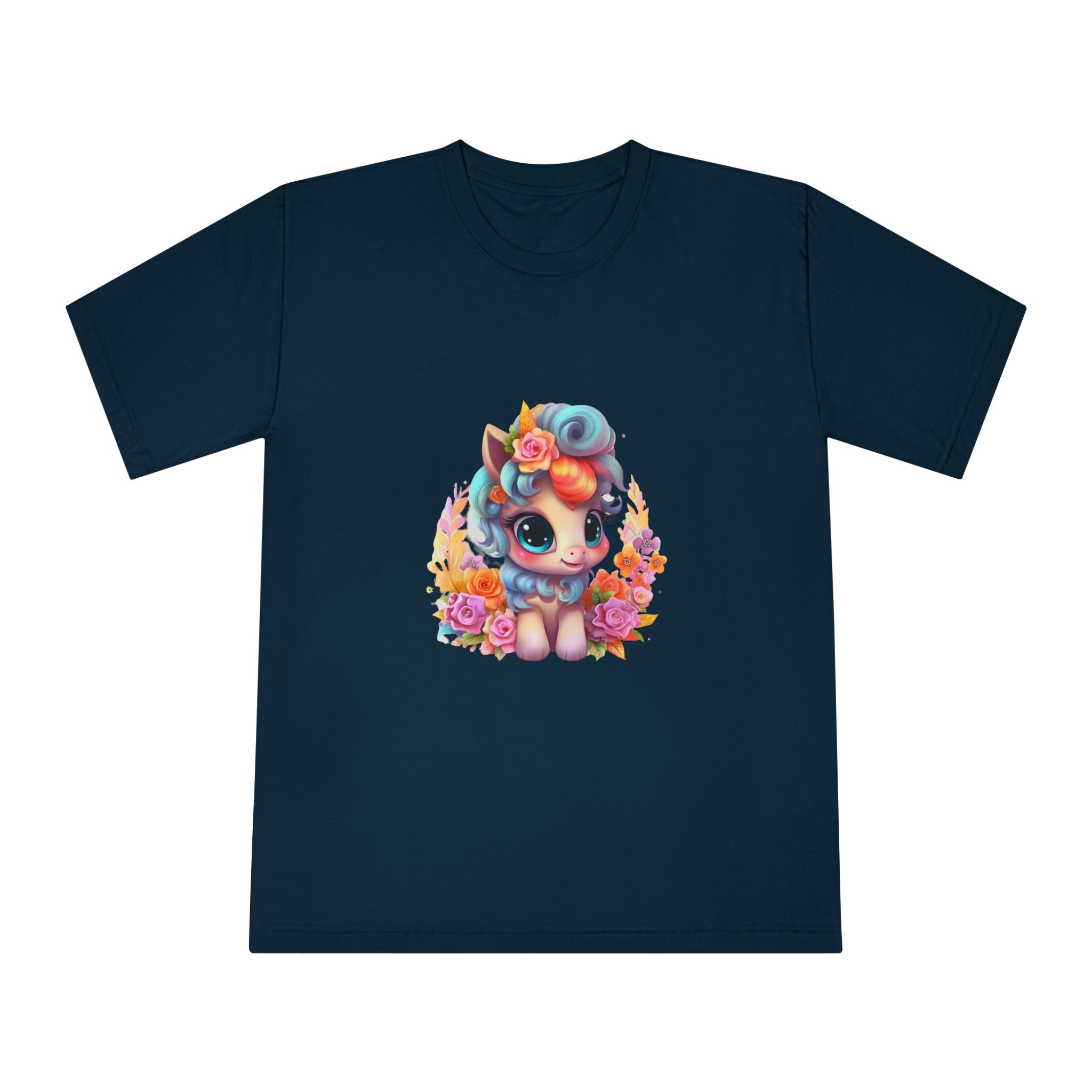 Flower Unicorn Unisex Classic Crewneck T Shirt - Image 17