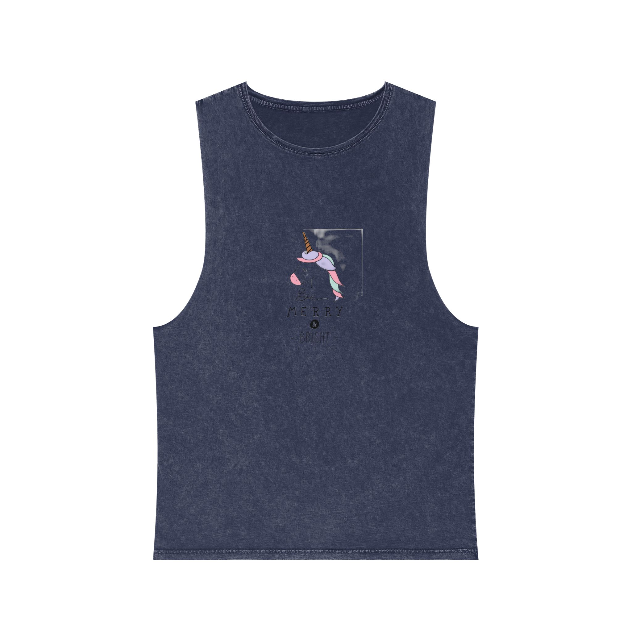 Christmas Card Unisex Stonewash Tank Top - Image 13