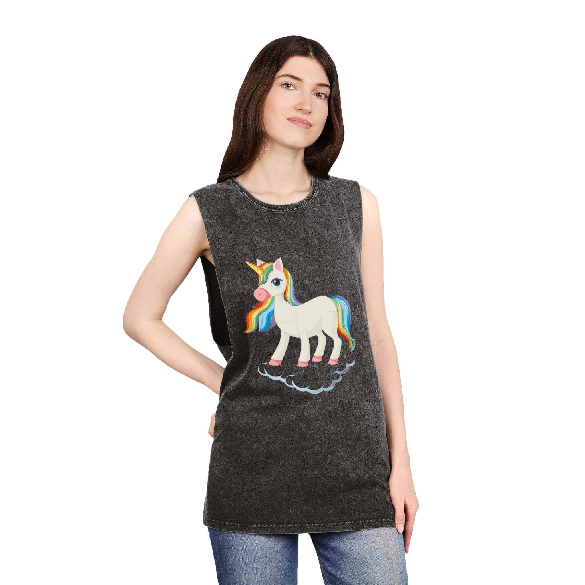 Unicorn V469 Unisex Stonewash Tank Top - Image 4