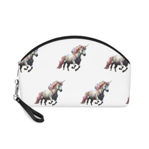 Beautiful Unicorn Running Magical Meadow Unicorn Background Images Whimsical Unicorn (27) Makeup Bag