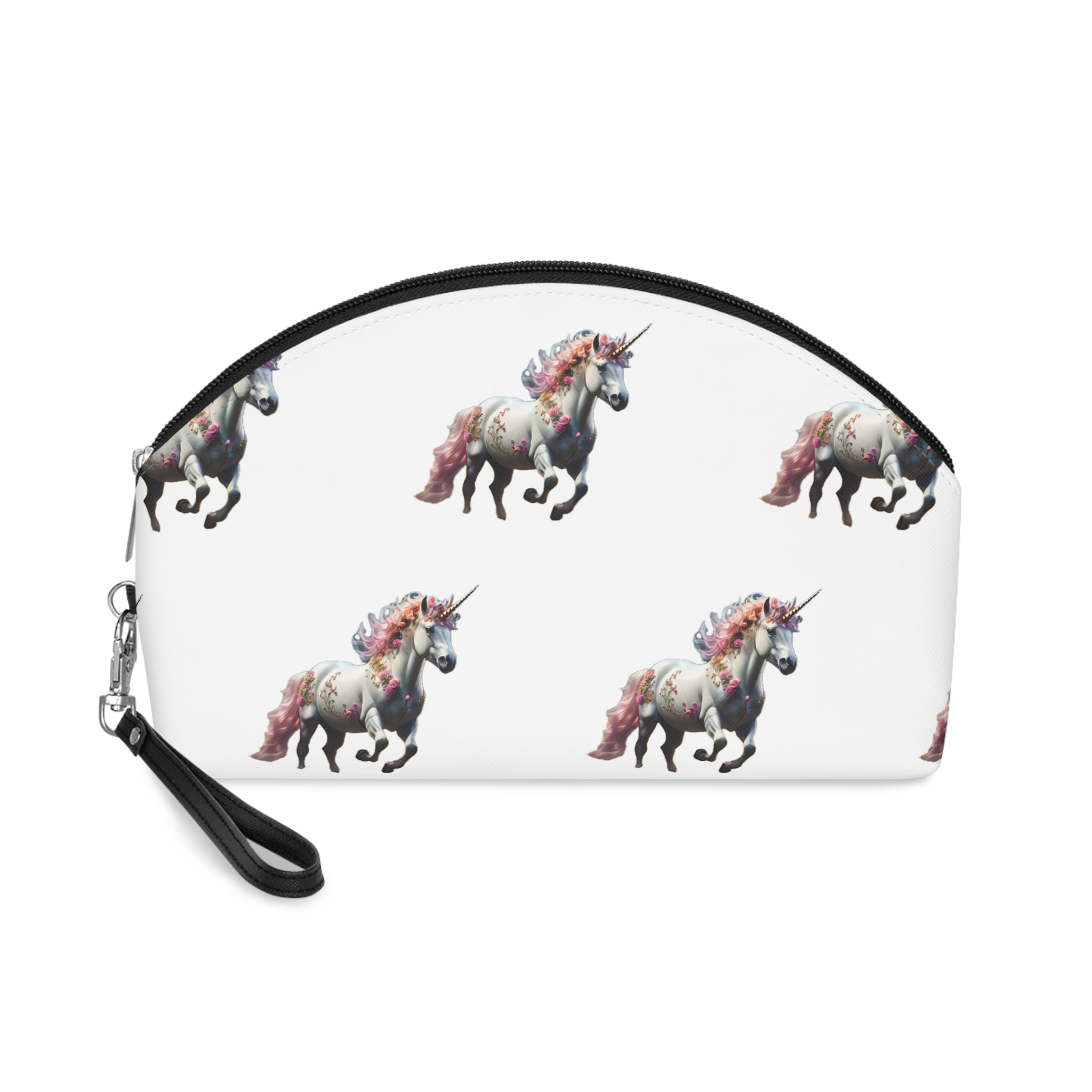Beautiful Unicorn Running Magical Meadow Unicorn Background Images Whimsical Unicorn (27) Makeup Bag