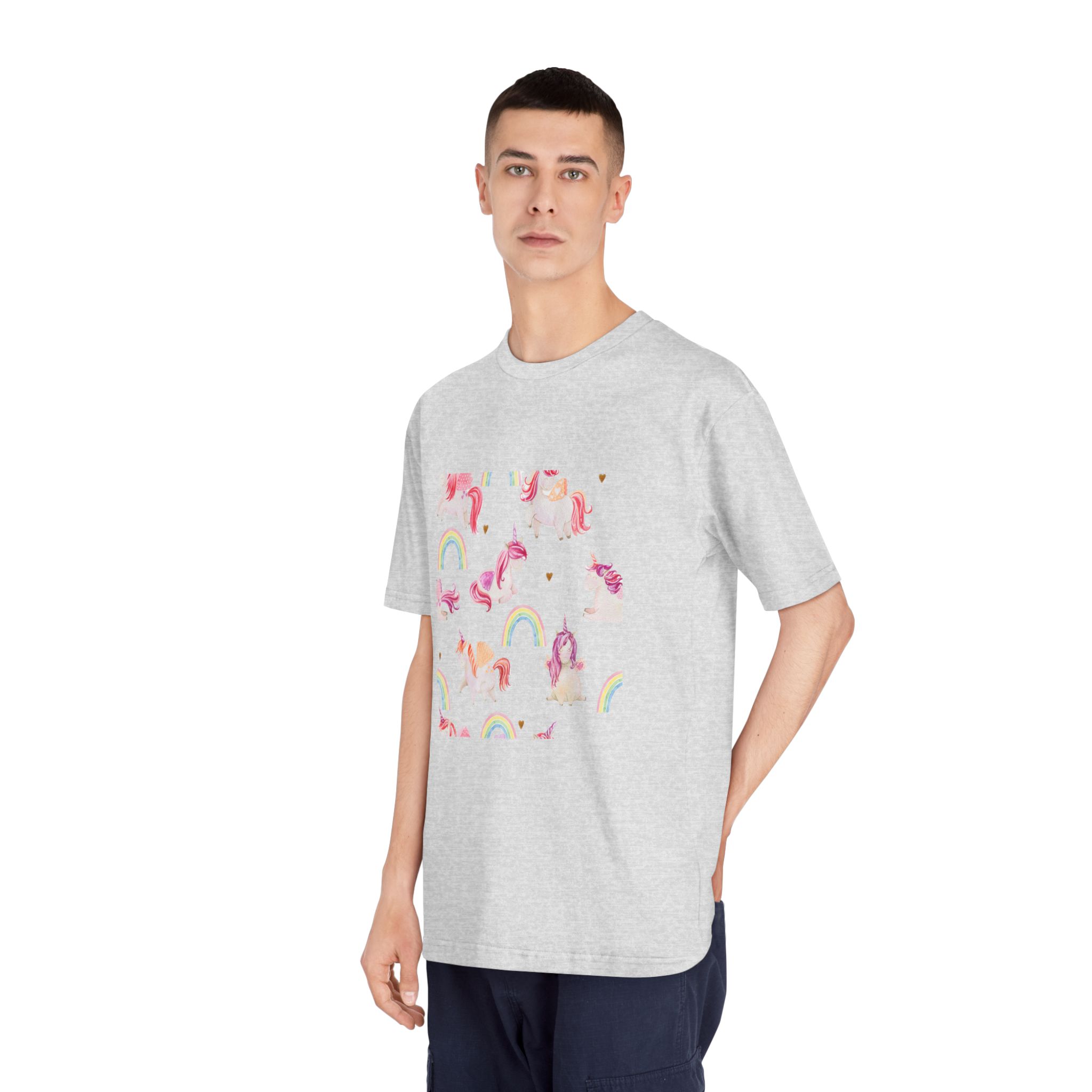 Watercolor Unicorns Seamless Pattern Magical Fantasy Character Fotor Bg Remover 20231203171217 Unisex Classic Crewneck T Shirt - Image 16