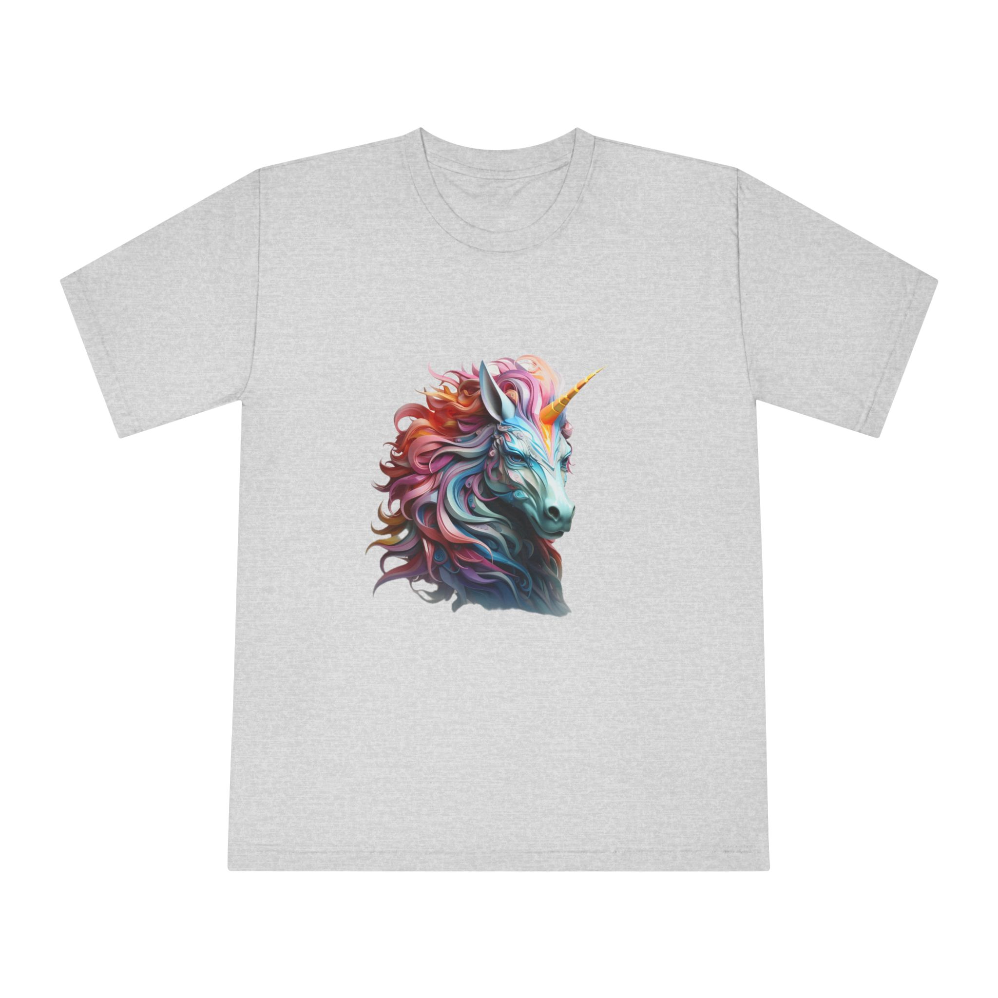Colorful 3d Unicorn With Colorful Mane Unisex Classic Crewneck T Shirt - Image 13