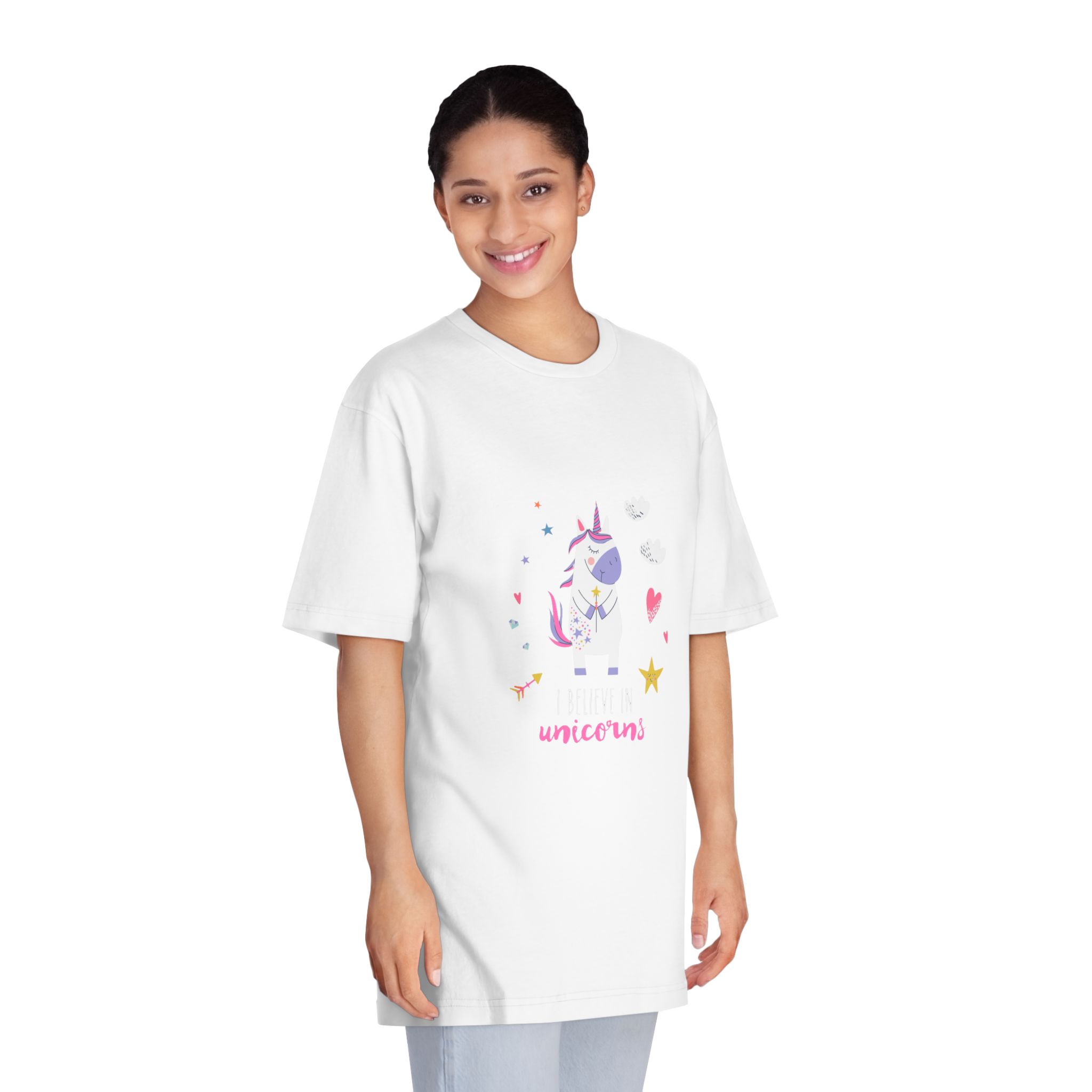 I Belive In Unicorns 1624293 Unisex Classic Crewneck T Shirt - Image 3