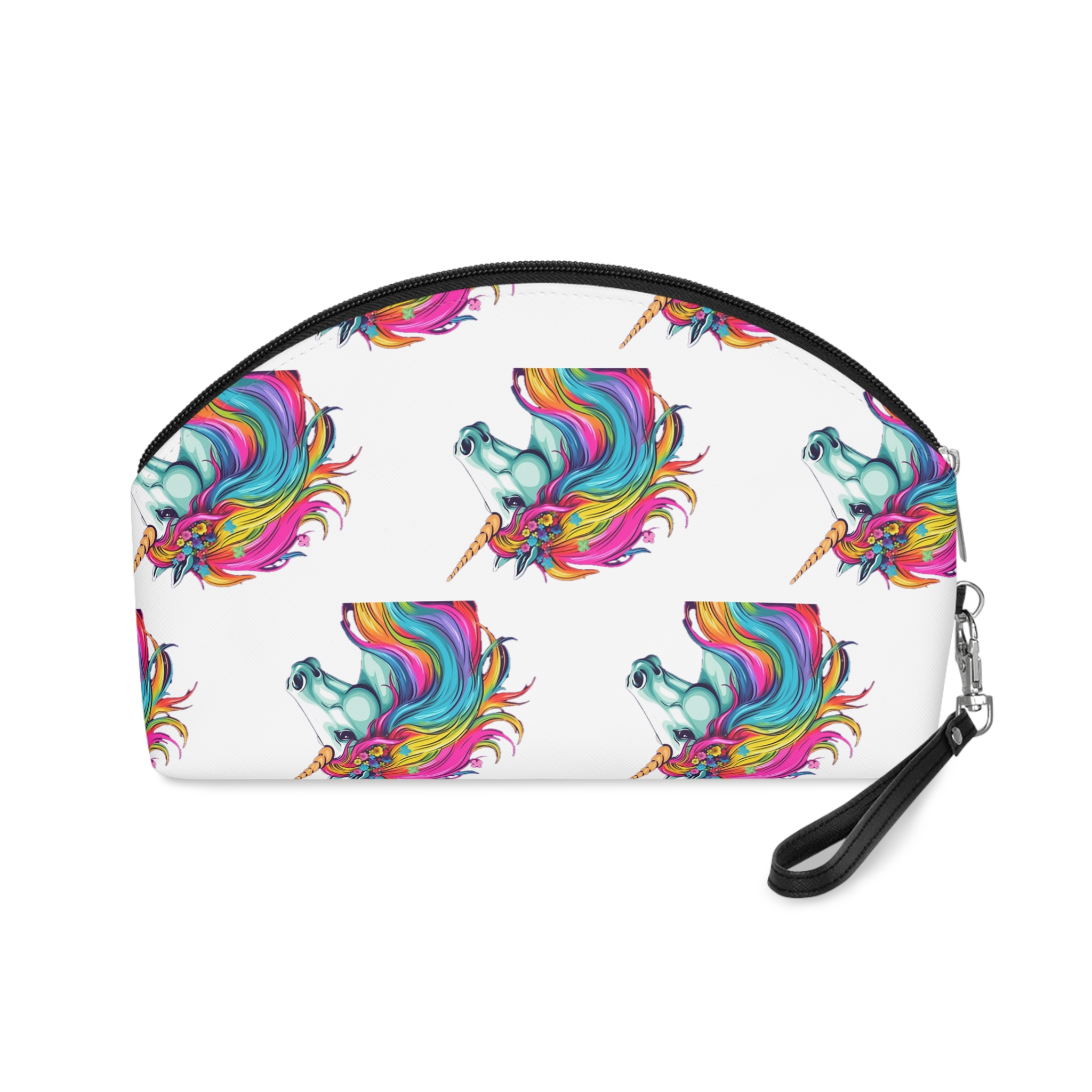 Unicorn With Rainbow Mane Flowers It Makeup Bag - Image 2