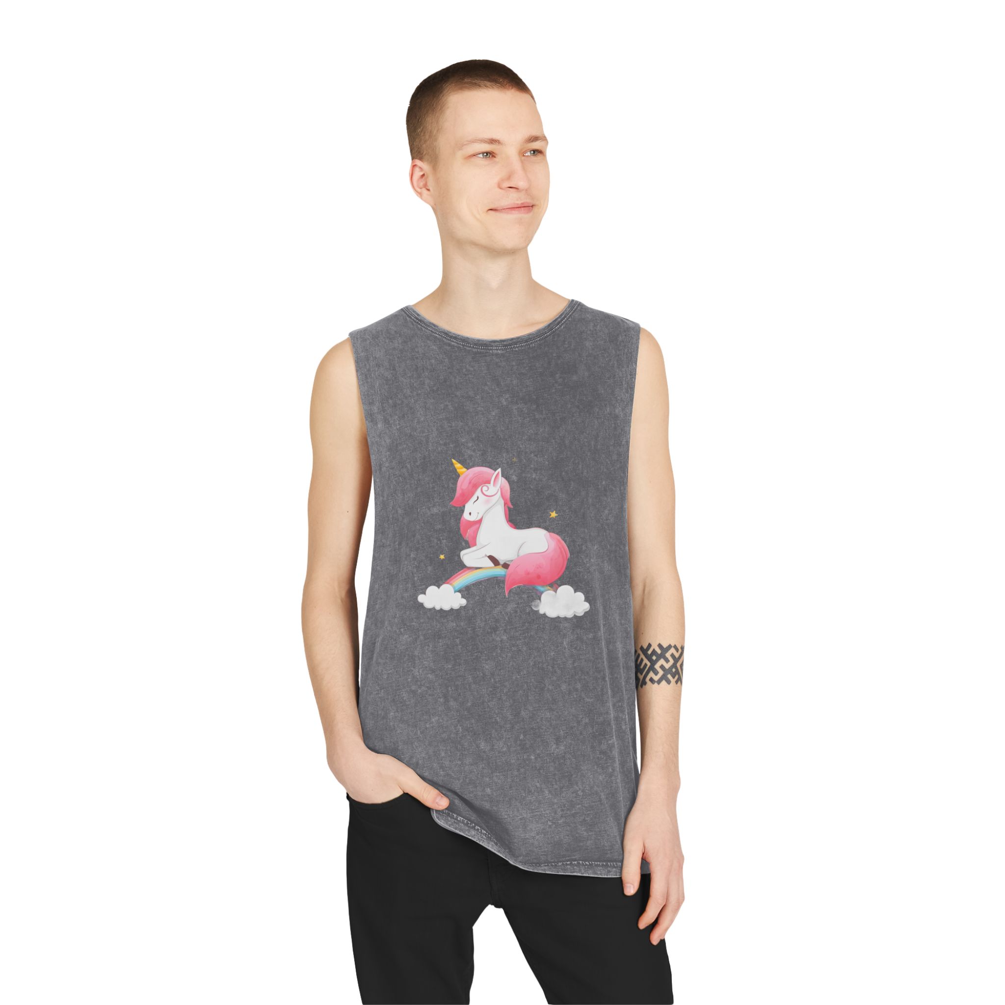 Unicorn V383 Unisex Stonewash Tank Top - Image 11