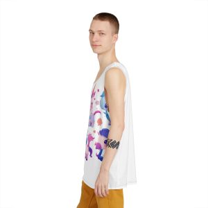 Cute Unicorn Stickers Mens Tank Aop
