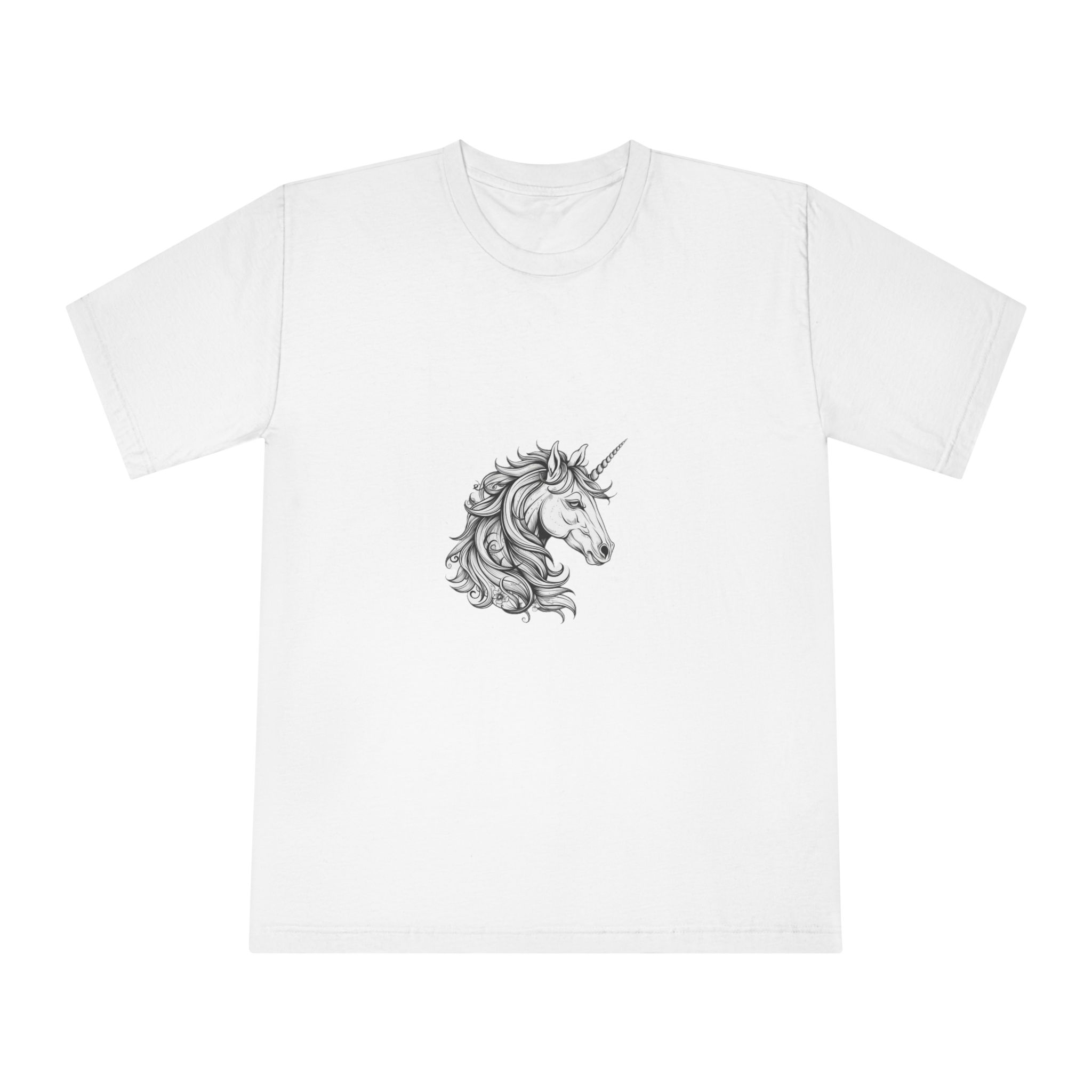 Cute Unicorn Animation Line Drawing Black White Create Greeting Cards Coloring Books Po Copy Unisex Classic Crewneck T Shirt