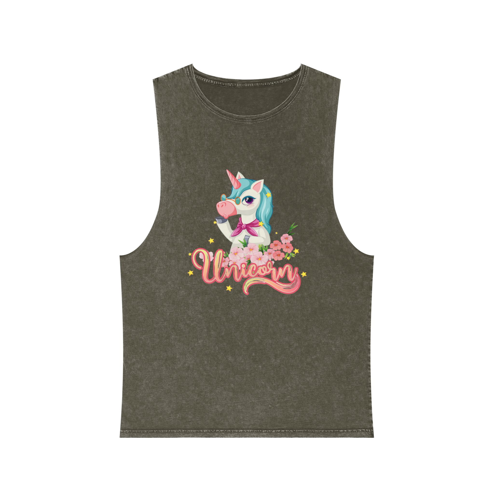 Unicorn V442 Unisex Stonewash Tank Top - Image 5
