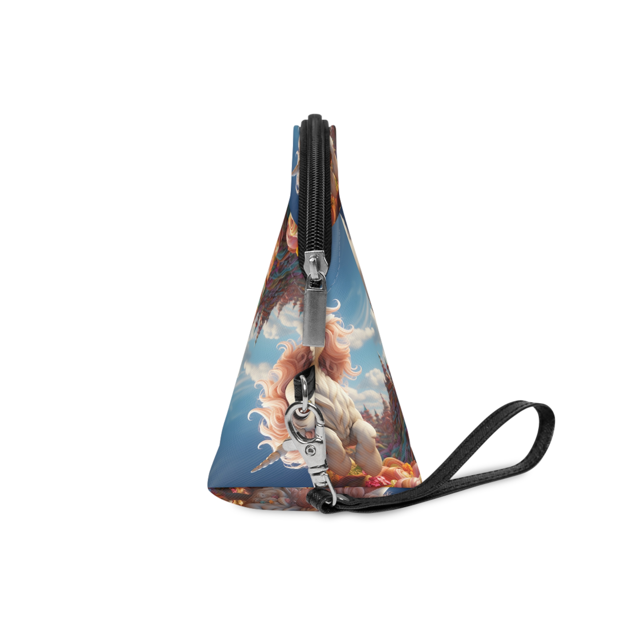 There Is Cartoon Unicorn That Is Standing Field Candy Generative Ai Makeup Bag - Image 3