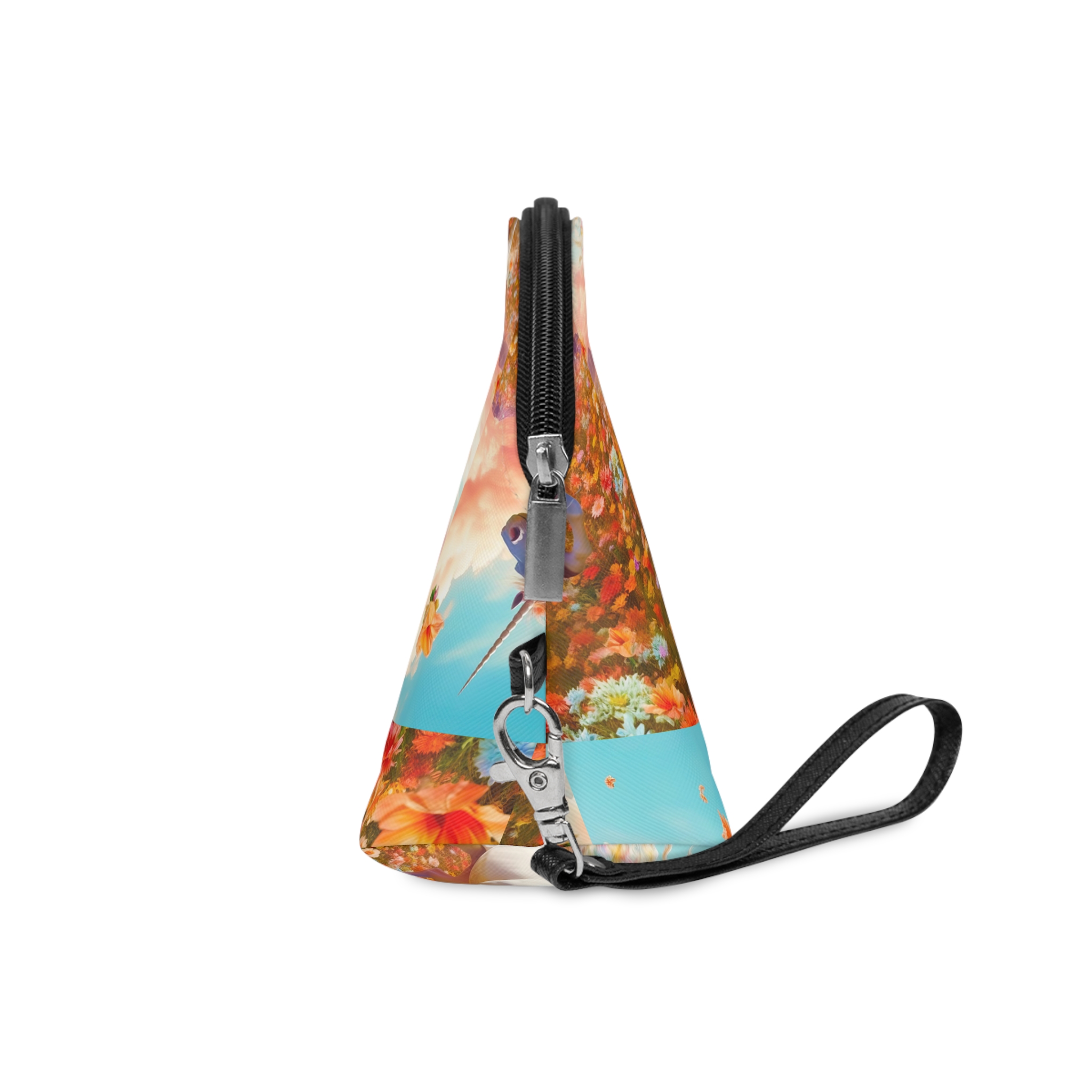 Image White Unicorn Running Through Field Wildflowers Generative Ai Makeup Bag - Image 3