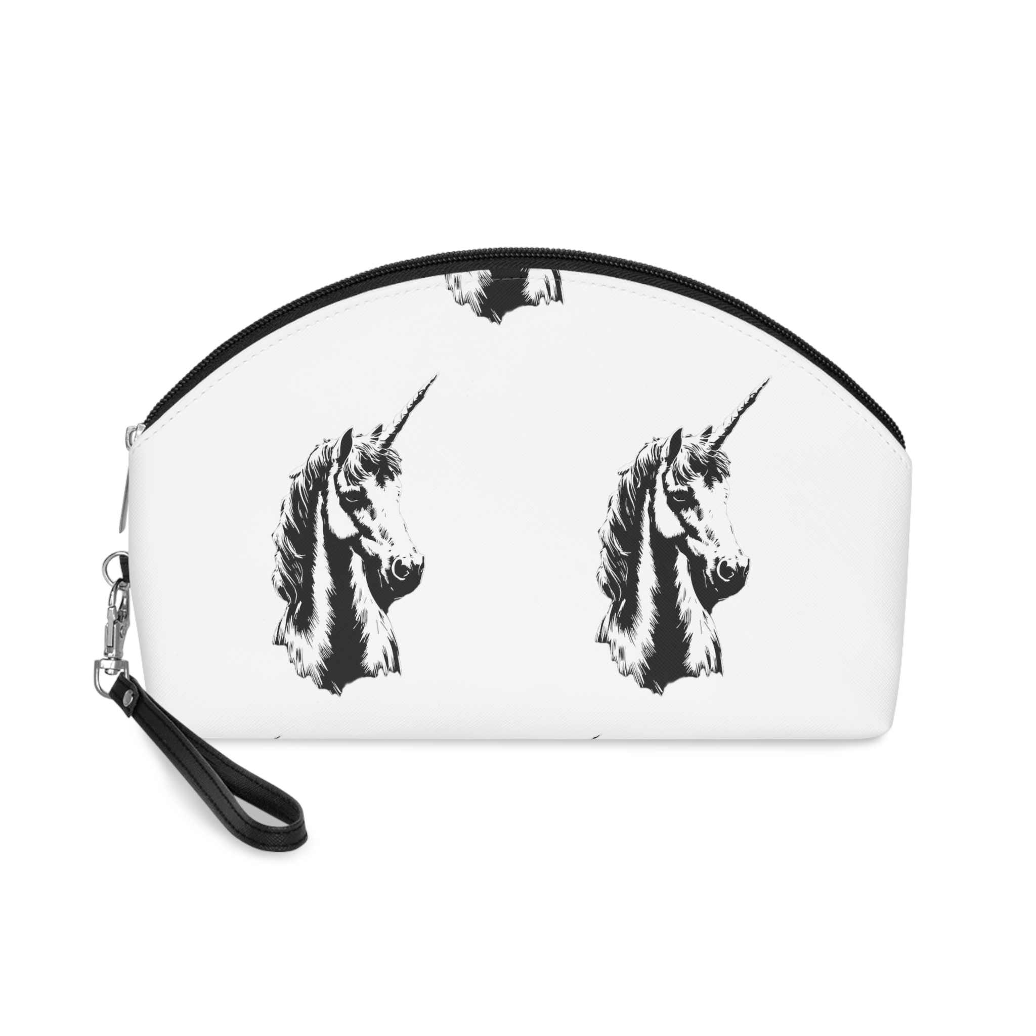 Unicorn Black and White Makeup Bag