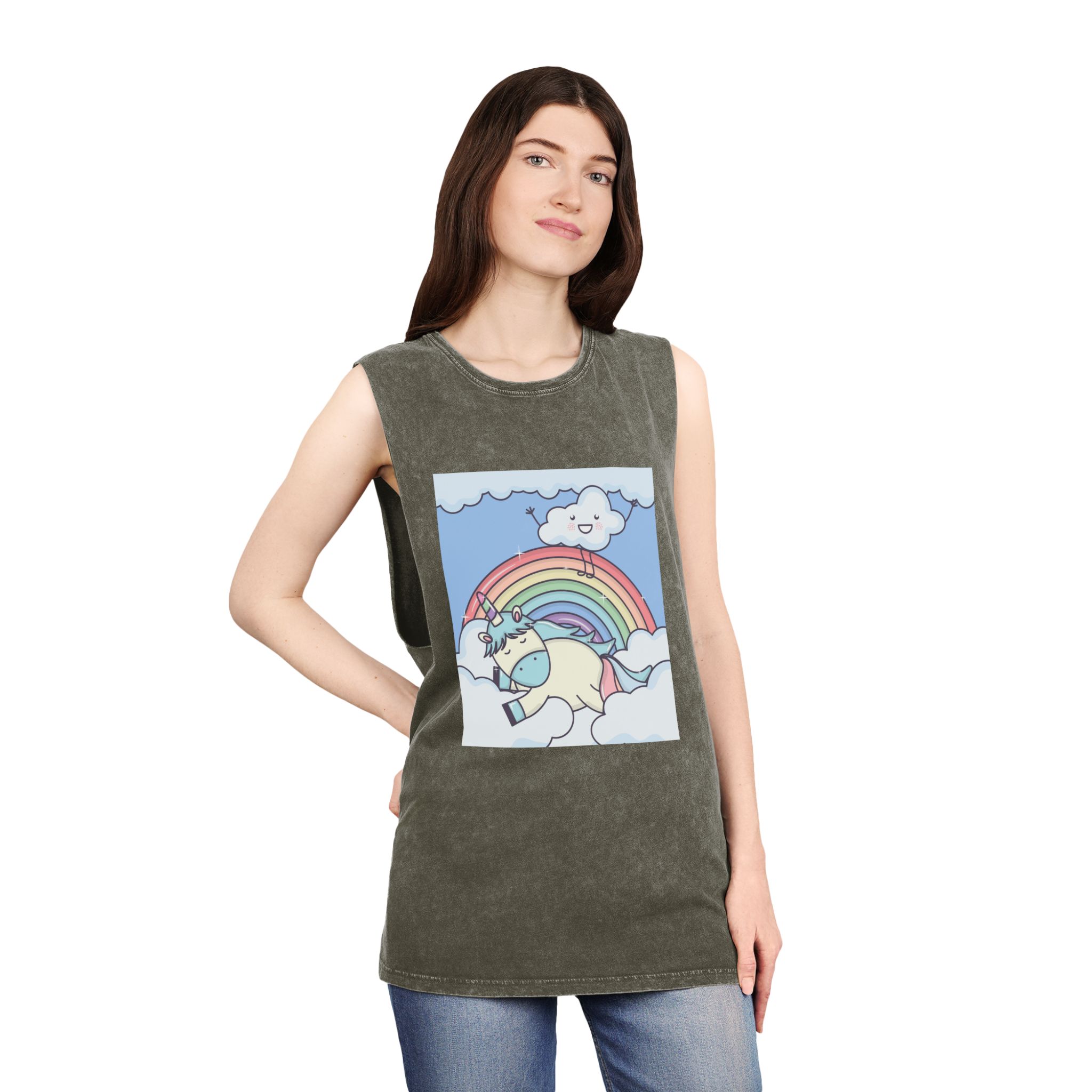 Unicorn V353 Unisex Stonewash Tank Top - Image 8
