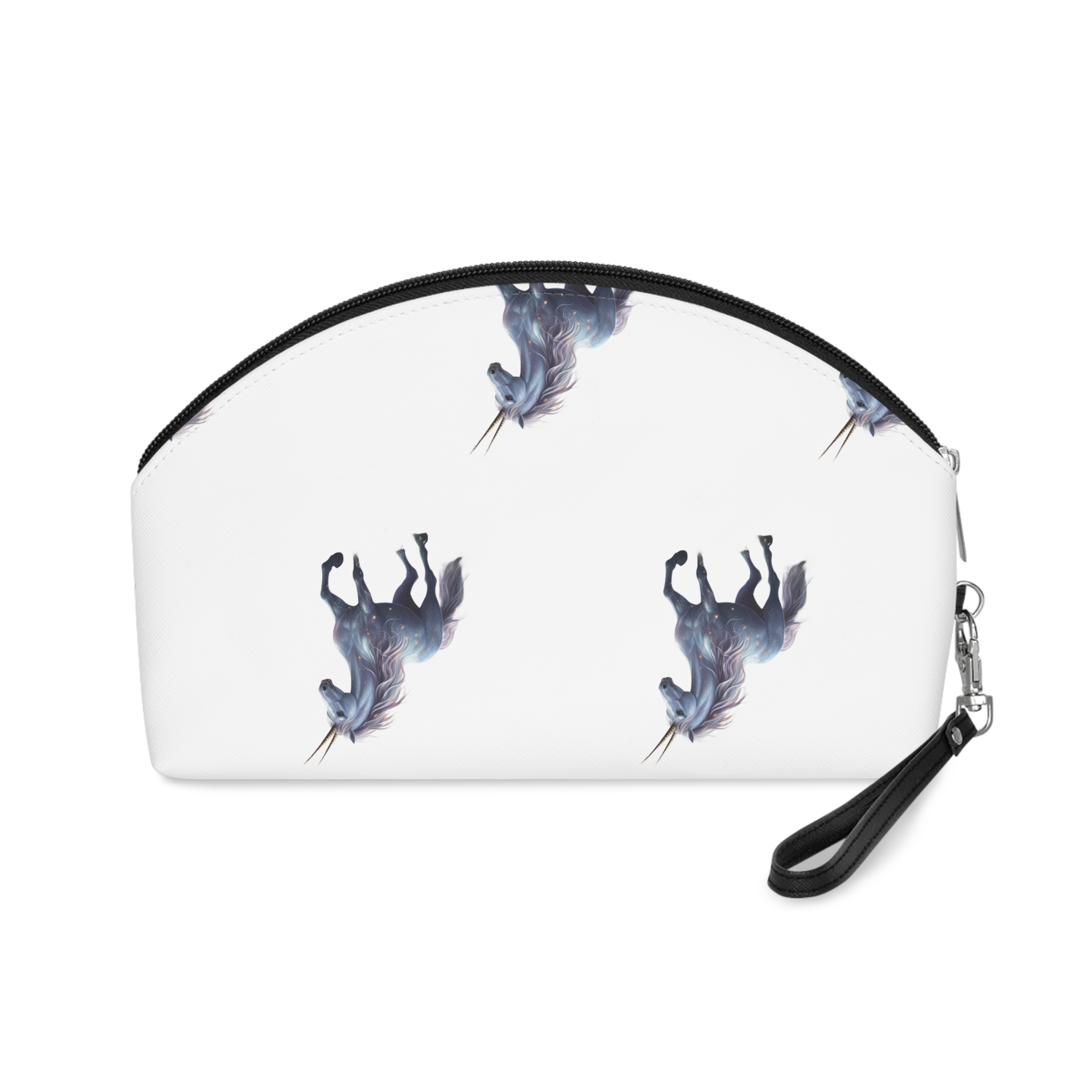 Unicorn Forest With Castle Background Generative Ai Makeup Bag - Image 2