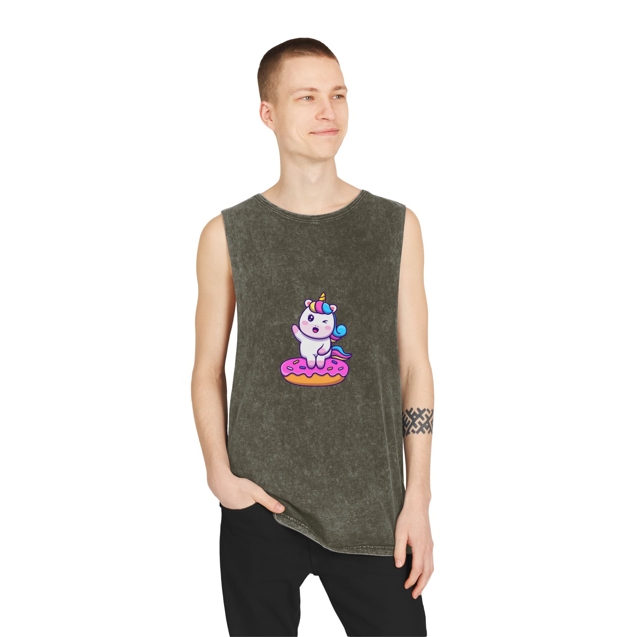 Unicorn V504 Copia Unisex Stonewash Tank Top - Image 7