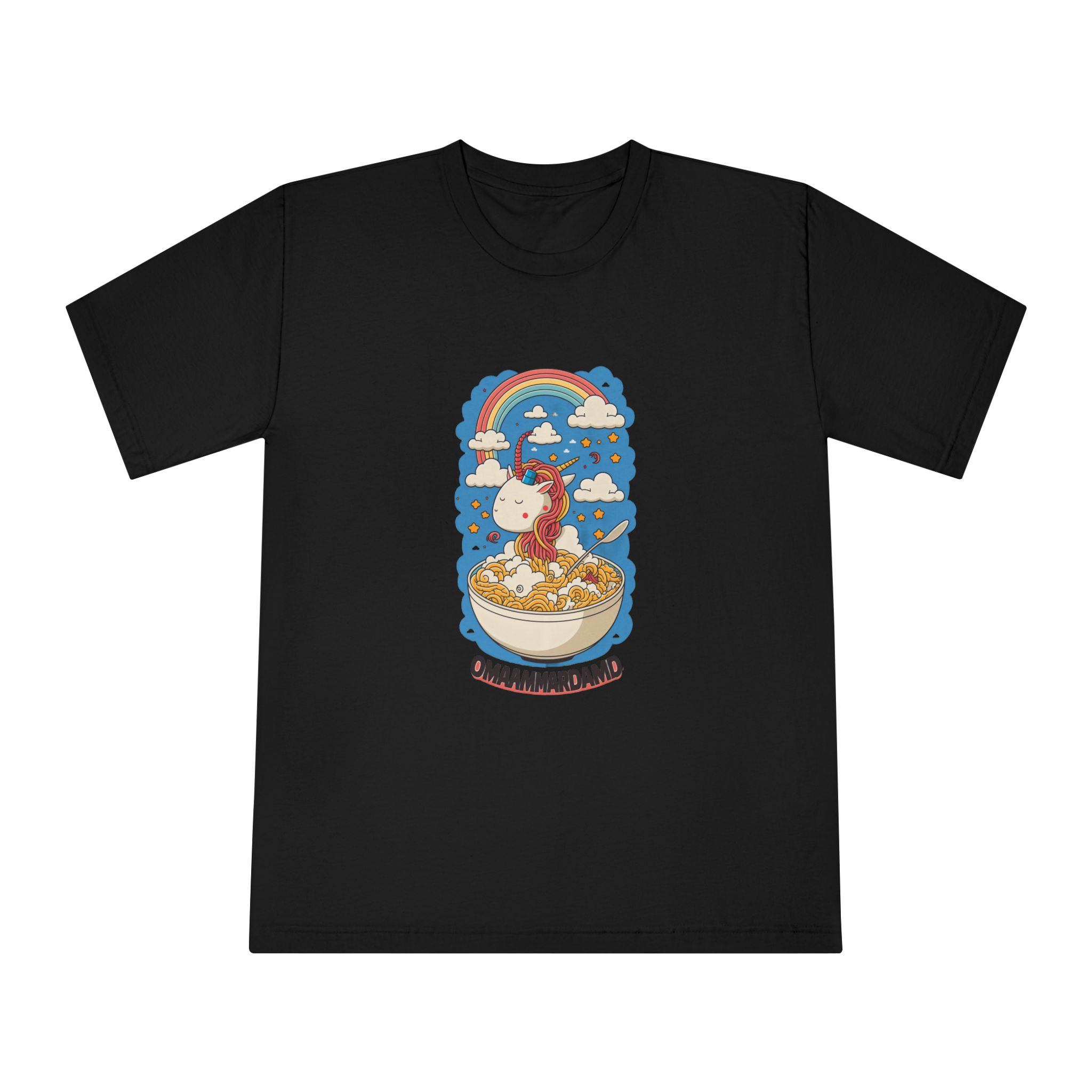 Cute Kawaii Unicorn Graphic Eating Ramen (1) Unisex Classic Crewneck T Shirt - Image 5