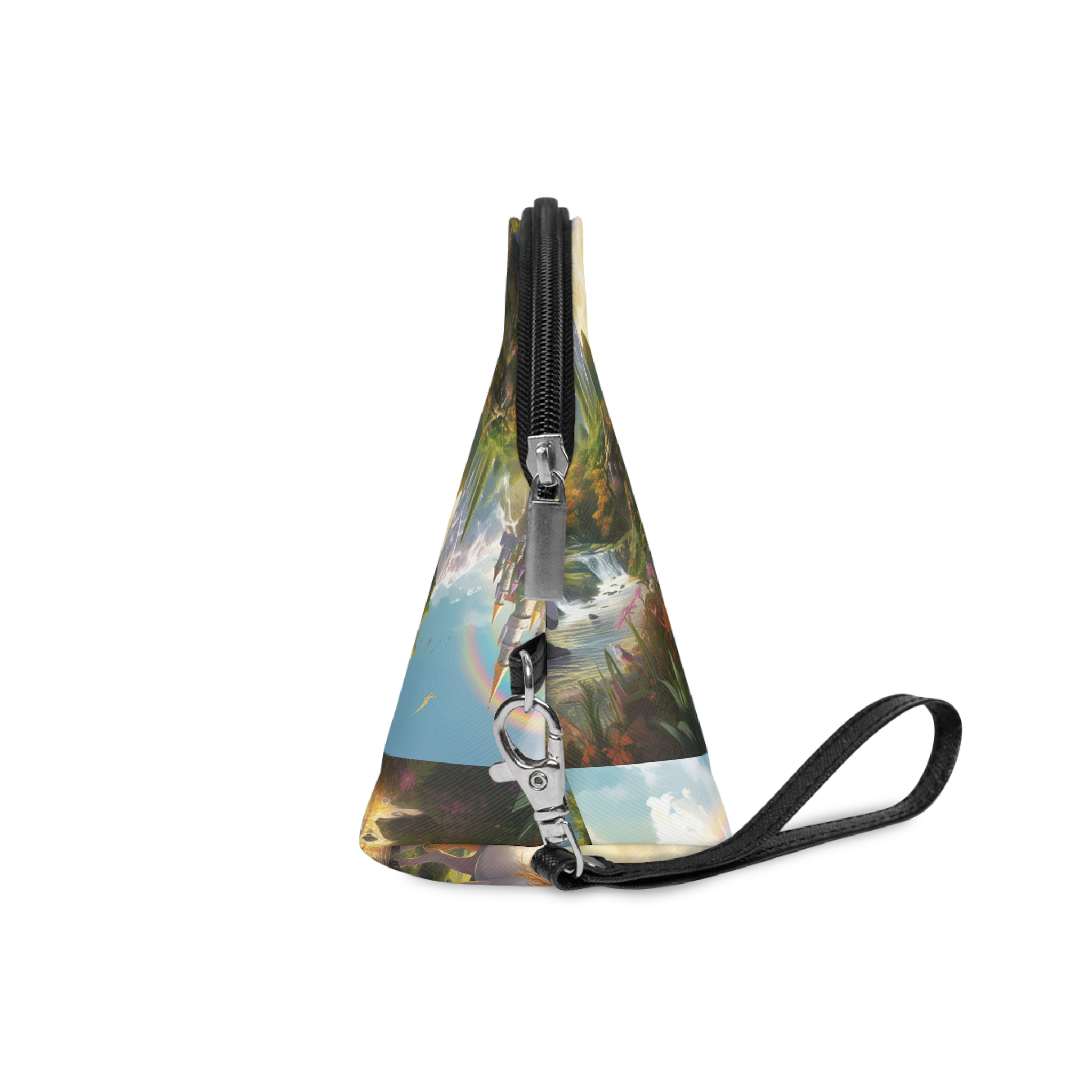 Painting Unicorn Fantasy Setting With Castle Background Generative Ai Makeup Bag - Image 3