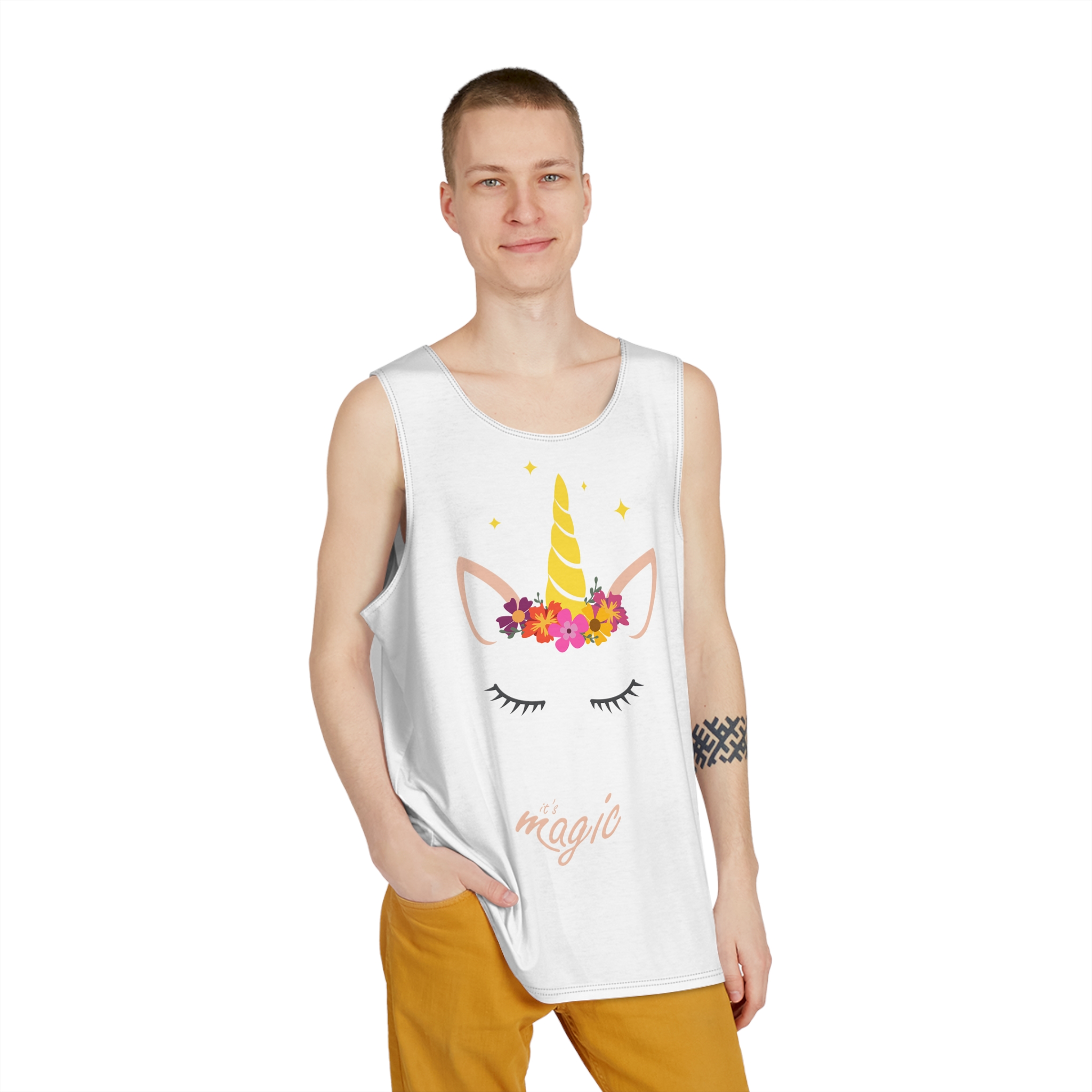 Unicorns 43 Mens Tank Aop - Image 3