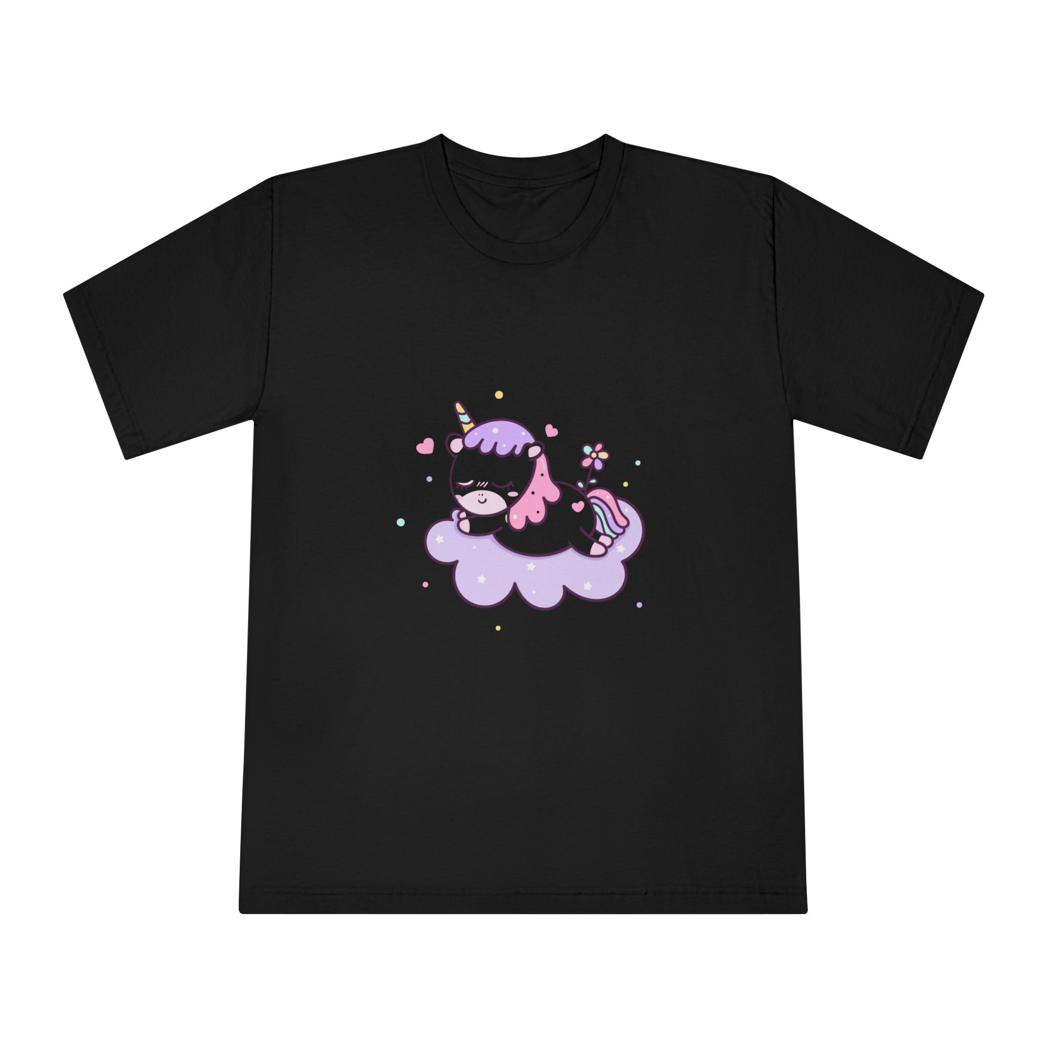 Cute Unicorn Vector Sweet Dream Sky Unisex Classic Crewneck T Shirt - Image 5