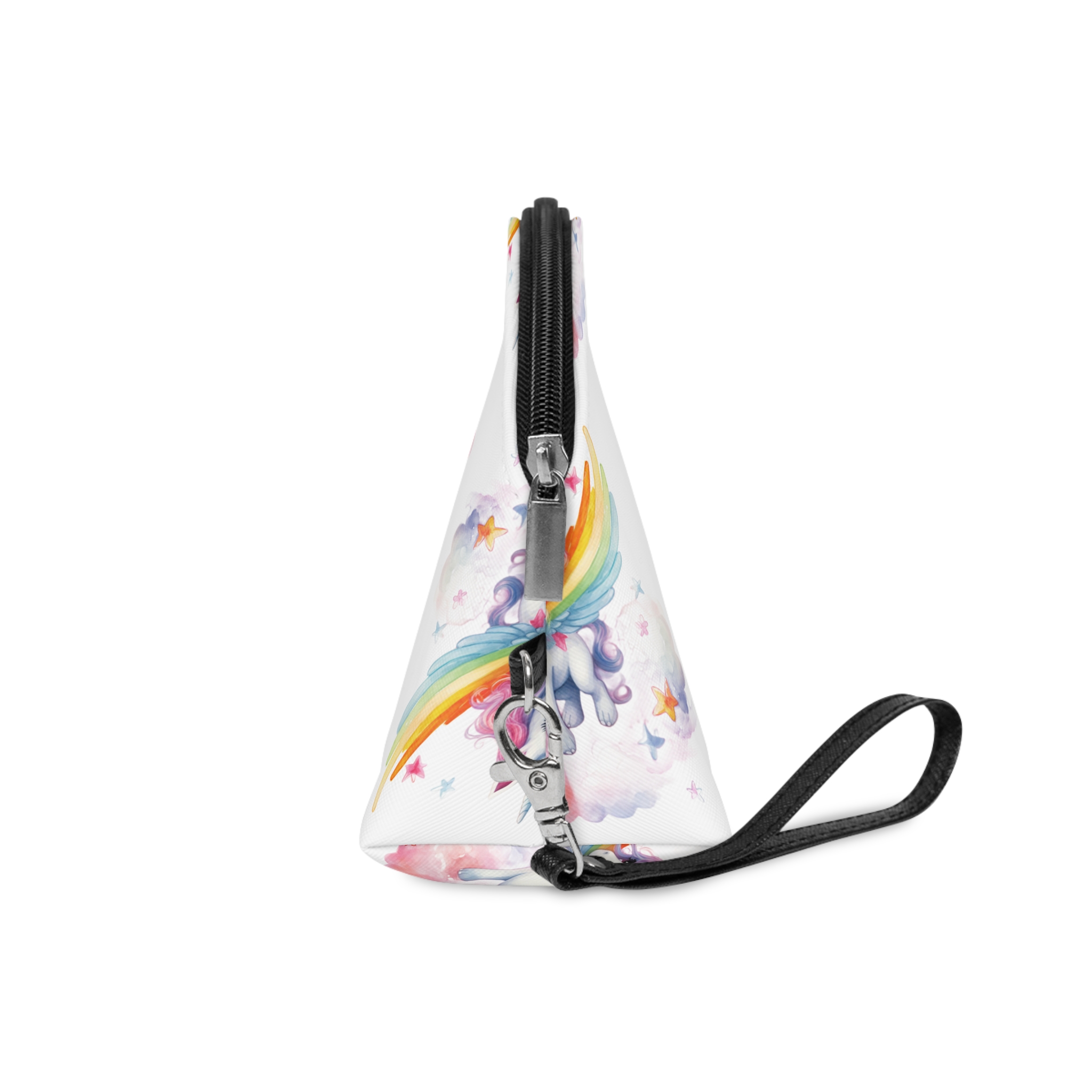 There Is Unicorn With Rainbow Mane Wings Cloud Generative Ai Makeup Bag - Image 3