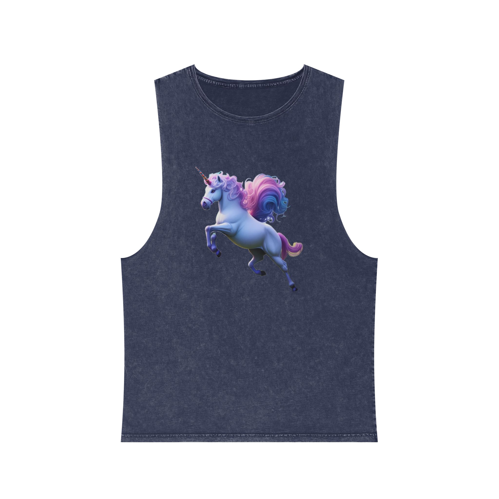 Beautiful Unicorn Running Magical Meadow Unicorn Background Images Whimsical Unicorn (26) Unisex Stonewash Tank Top - Image 13