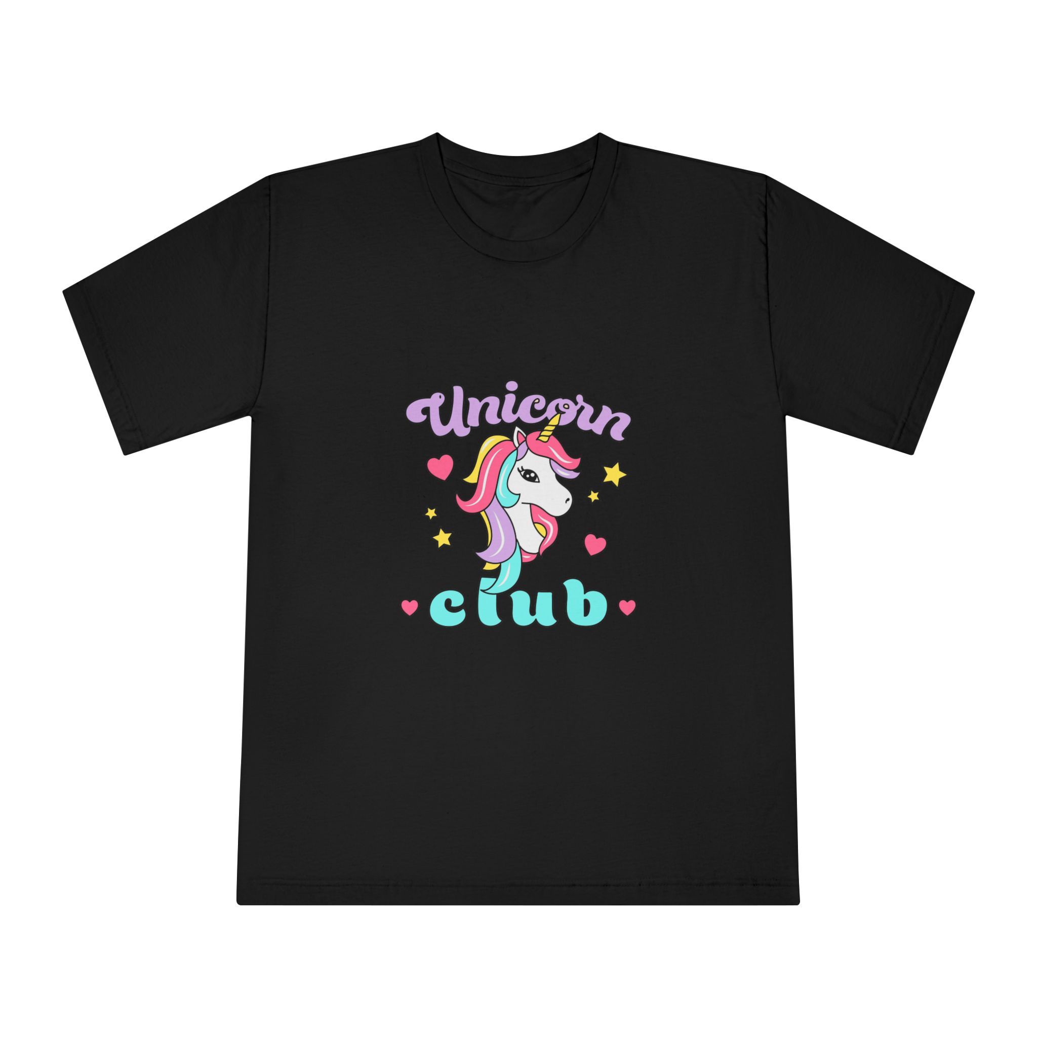 Unicorn Club Text With Colorful Hair Unicorn Unisex Classic Crewneck T Shirt - Image 5