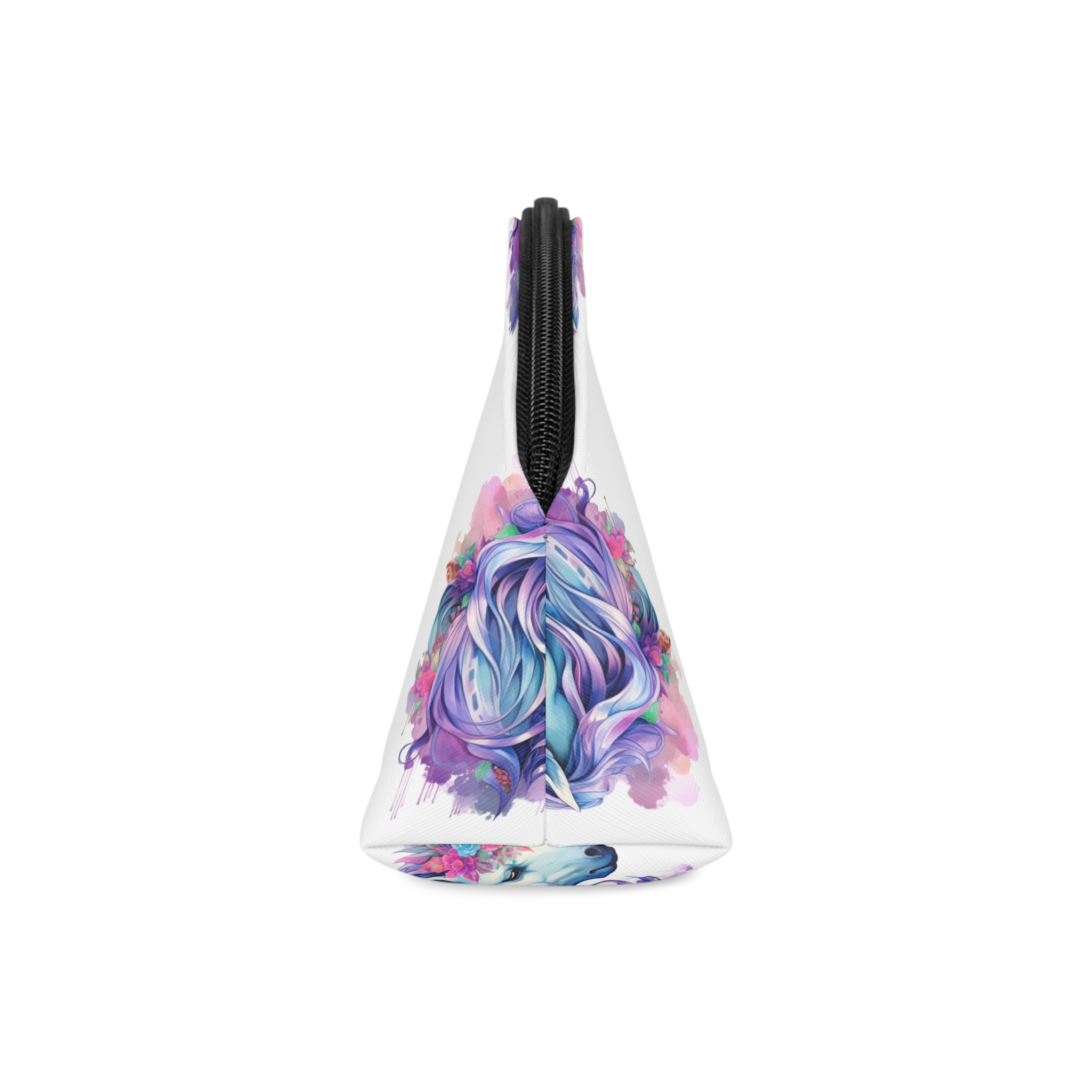 Watercolor Fantasy Unicorn Clip Art Makeup Bag - Image 4