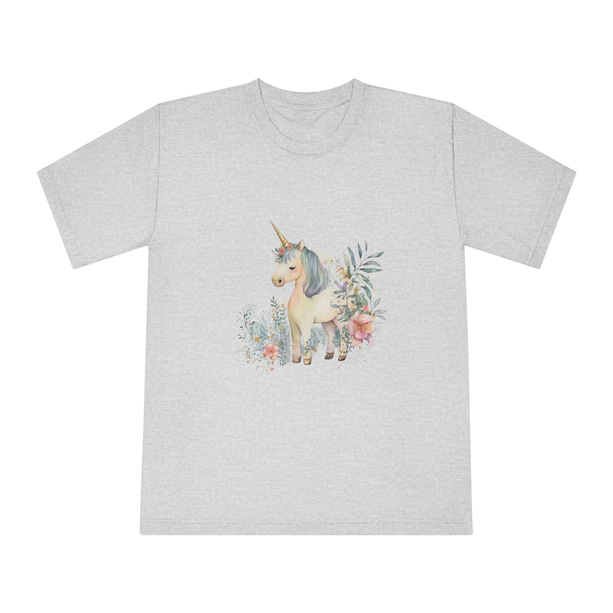 Watercolor Forest Cartoon Isolated Cute Baby Unicorn Animal Illustration Ai Generative Copy Unisex Classic Crewneck T Shirt - Image 13