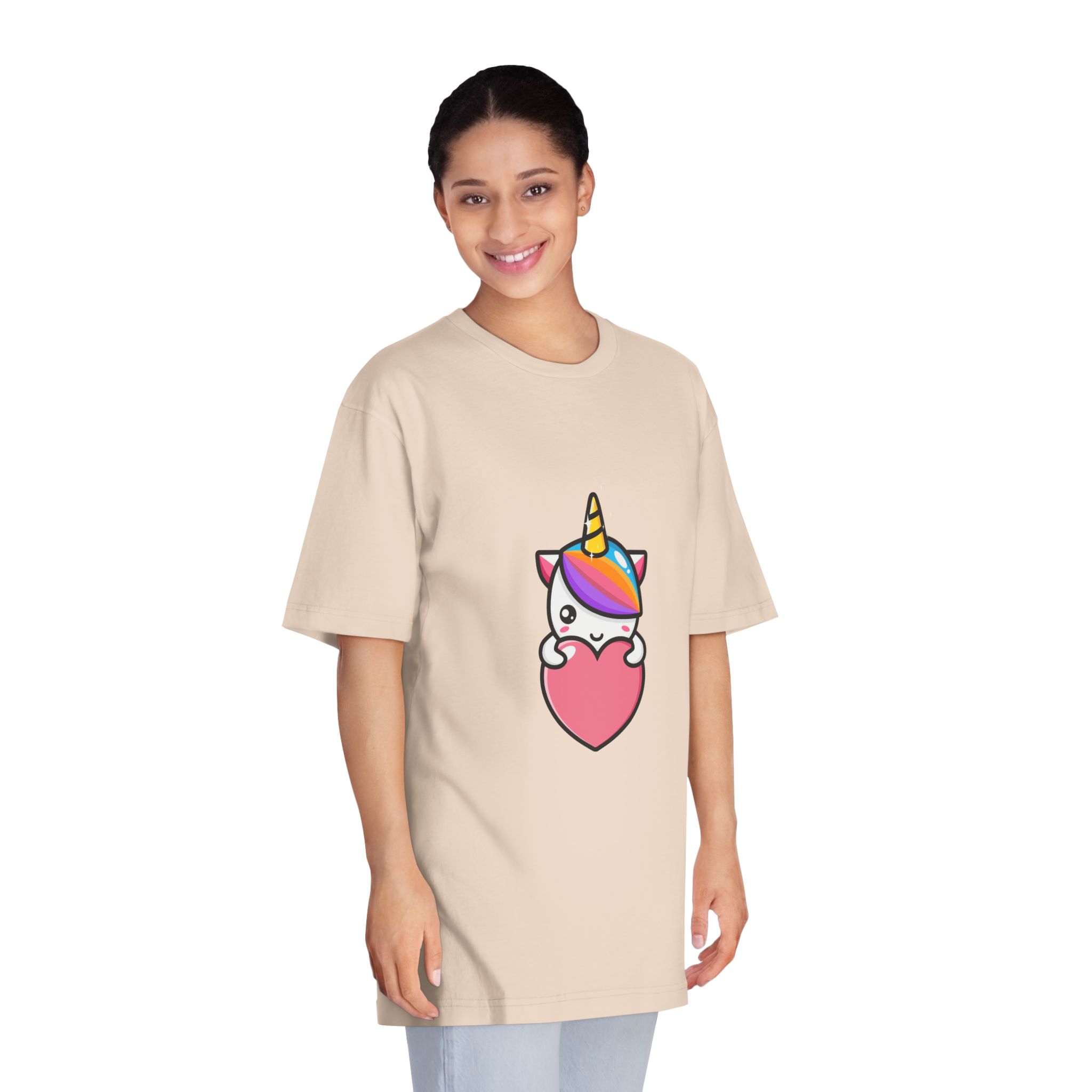 Cute Unicorn Mascot Design (7) Unisex Classic Crewneck T Shirt - Image 11