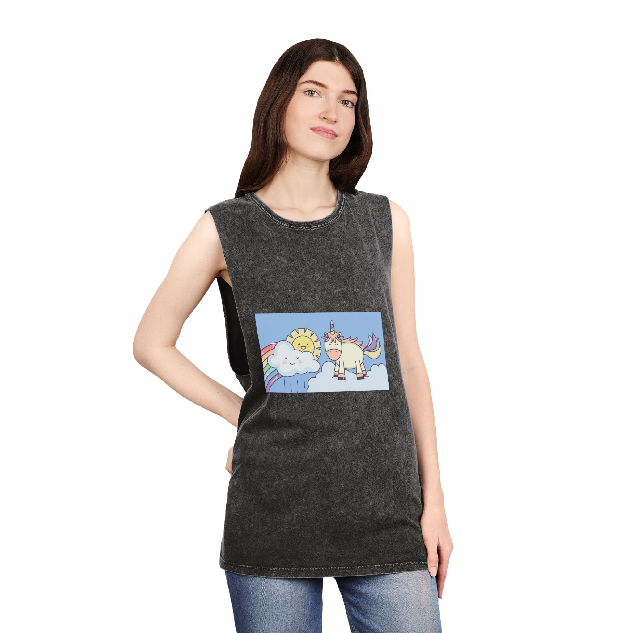 Unicorn V354 Unisex Stonewash Tank Top - Image 4