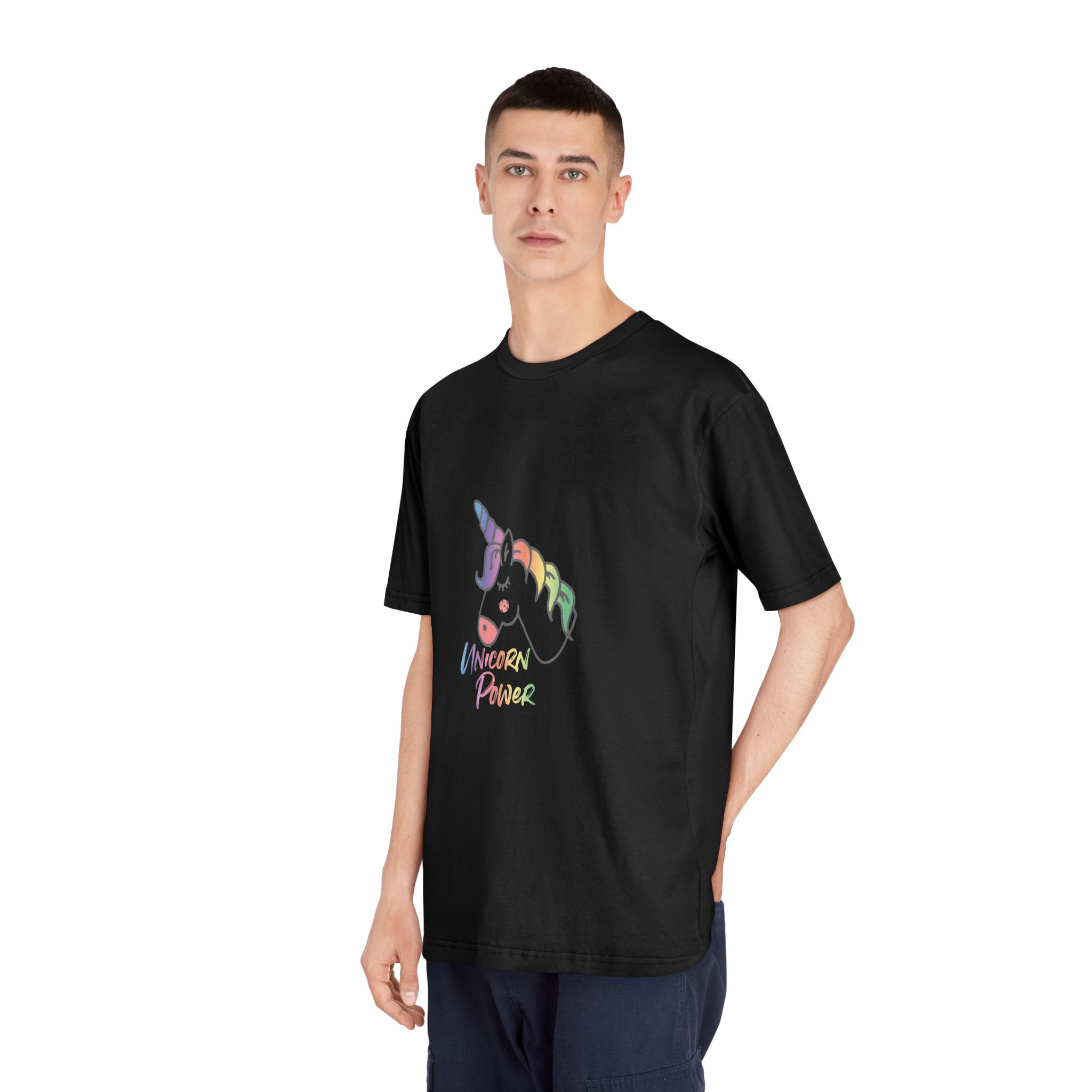 Cute Magical Unicorn Hand Drawn Illustration Unisex Classic Crewneck T Shirt - Image 8