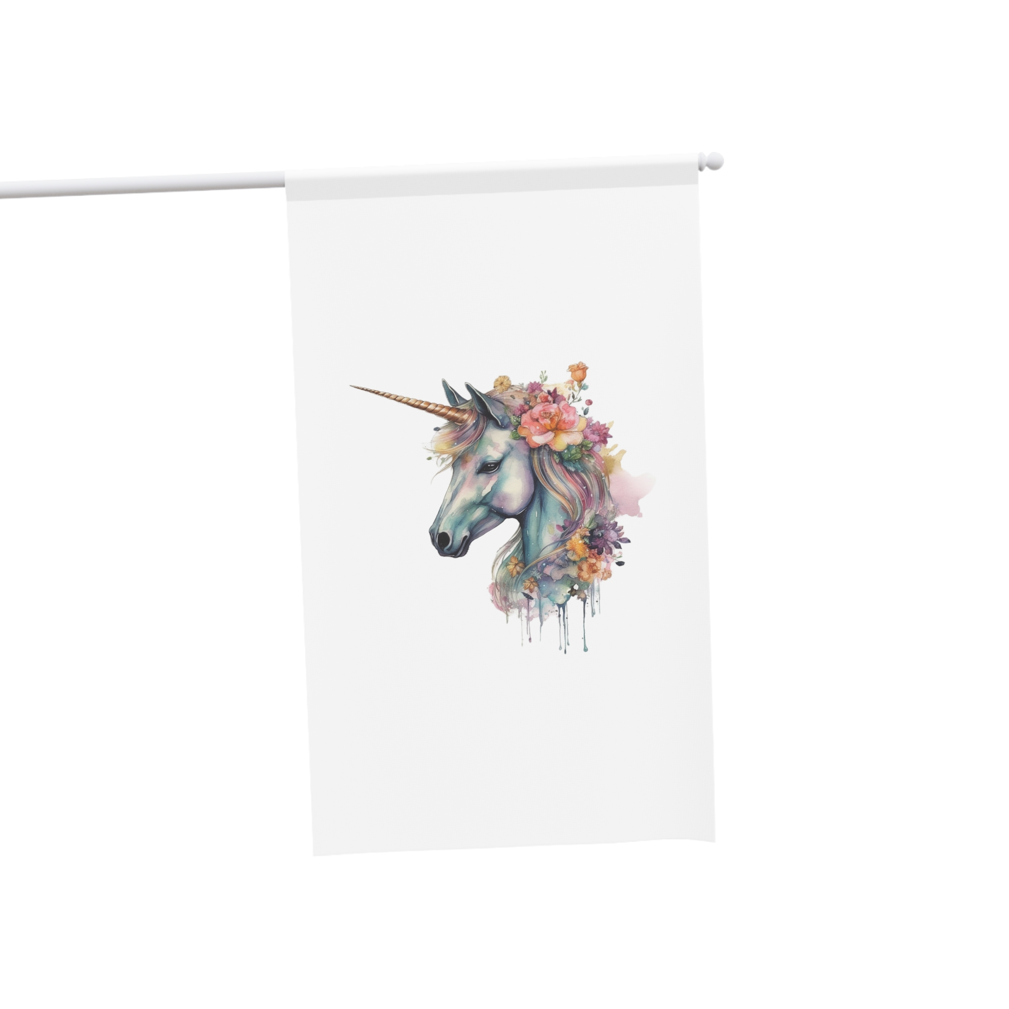 Unicorn With Flower Crown Its Head House Banner - Image 3