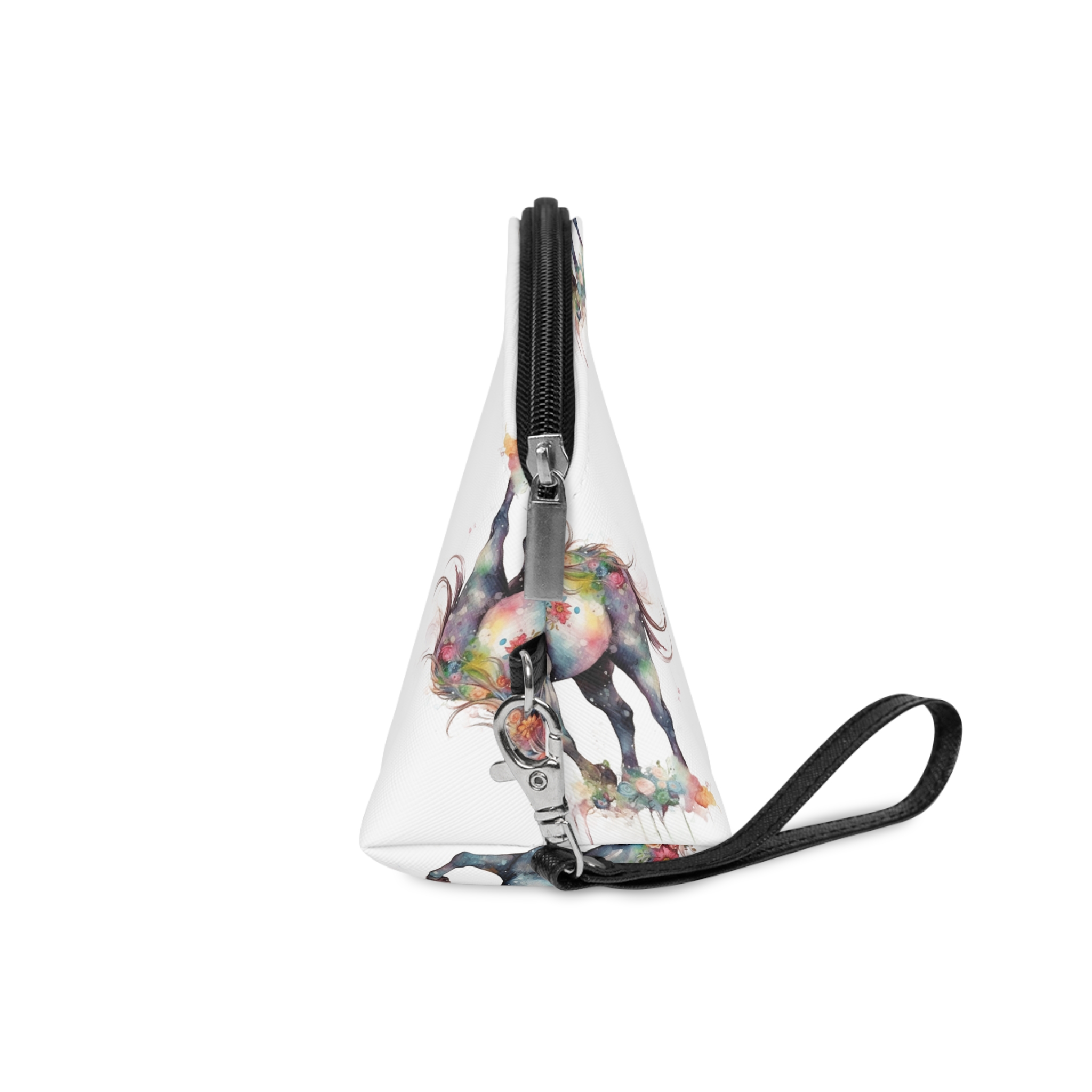 Watercolor Painting Unicorn With Rainbow Horn Makeup Bag - Image 3