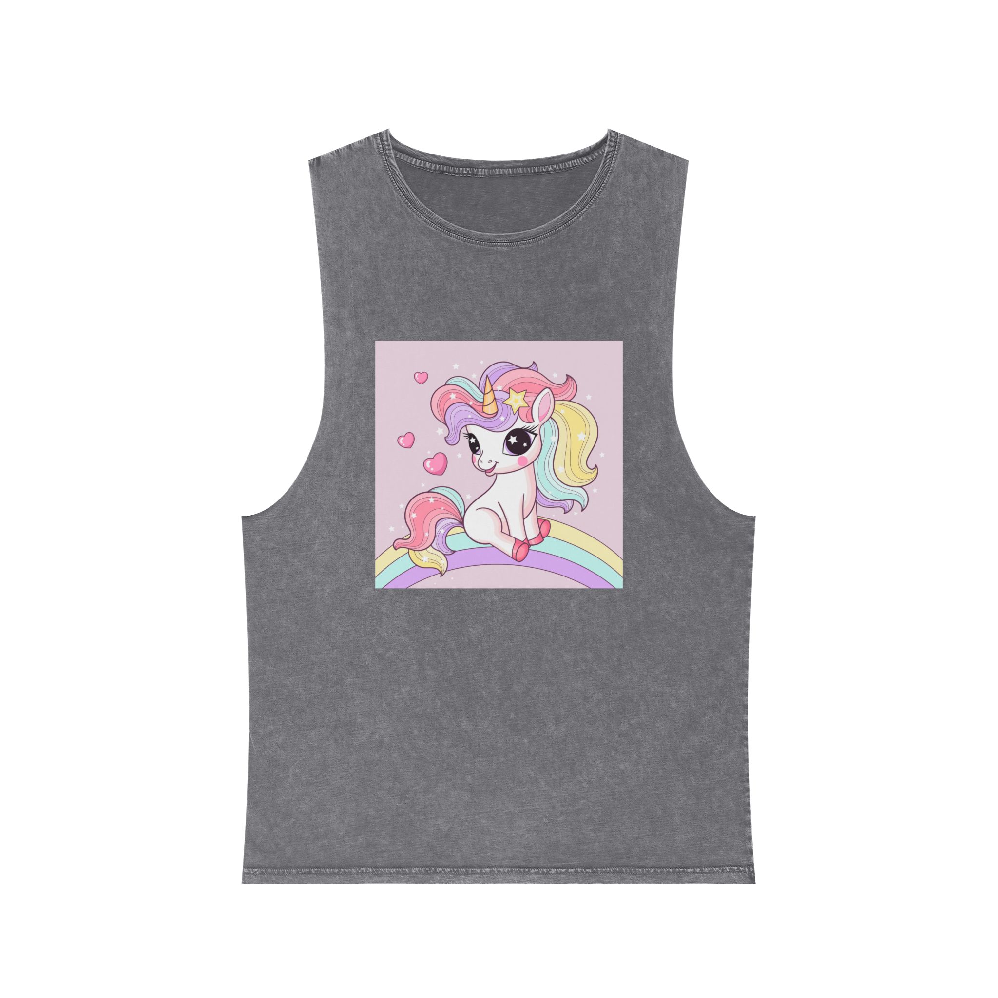 Lovely Unicorn Unisex Stonewash Tank Top - Image 9