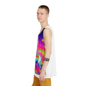 Vibrant Magical Unicorn Artwork Mens Tank Aop