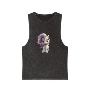Animated Unicorn Children (2) Fotor Bg Remover 2023110482245 Unisex Stonewash Tank Top