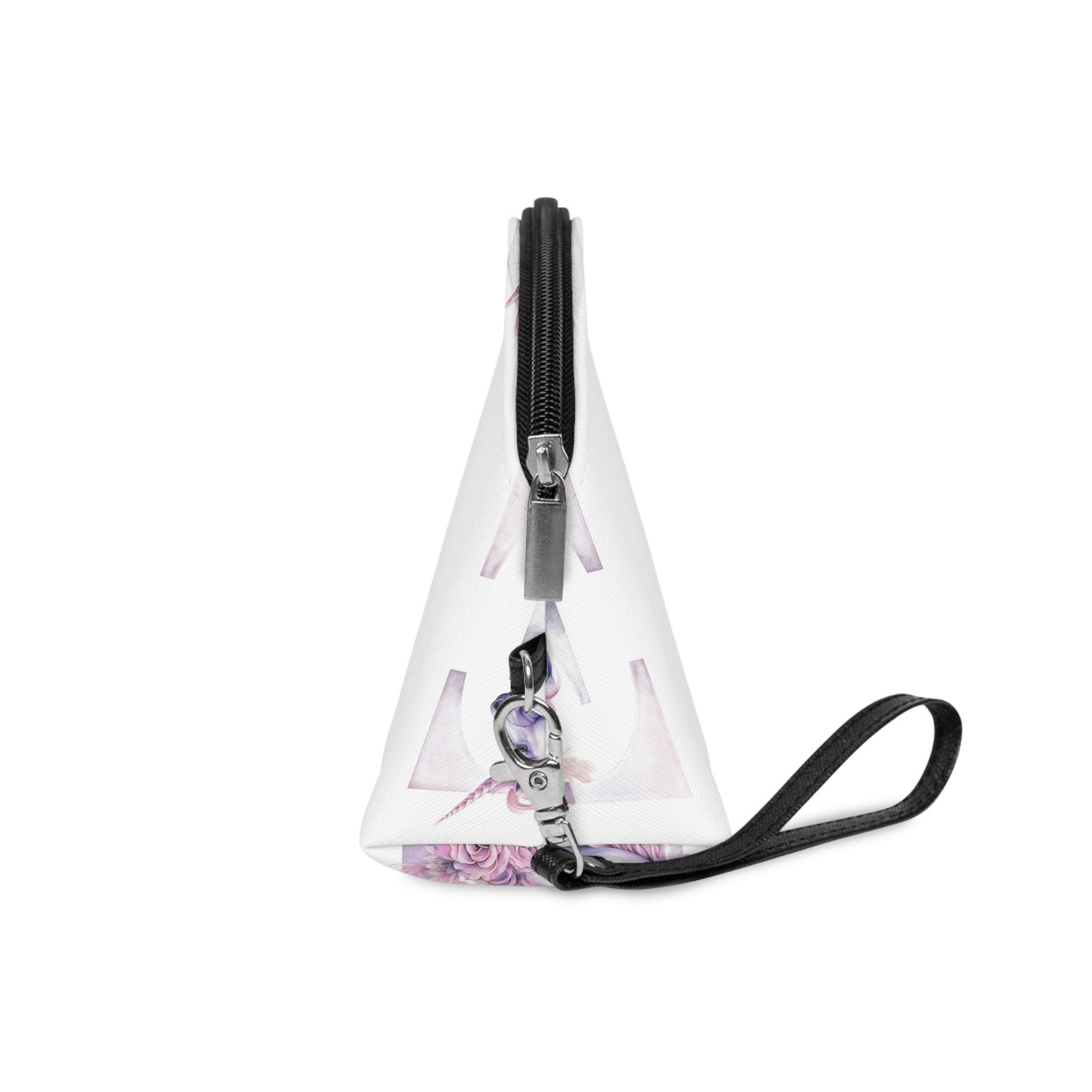 There Is Unicorn With Long Mane Flowers It Generative Ai (1) Makeup Bag - Image 3