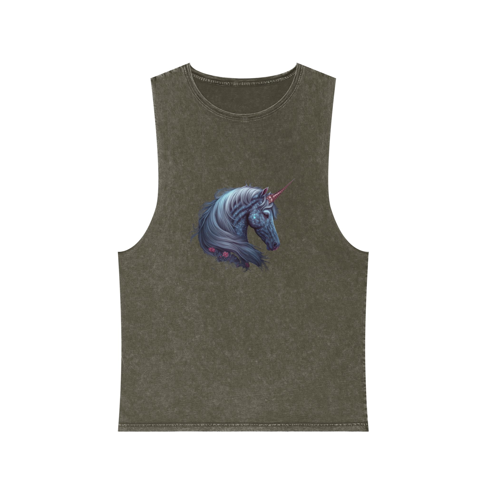Mystic Unicorn Unisex Stonewash Tank Top - Image 5