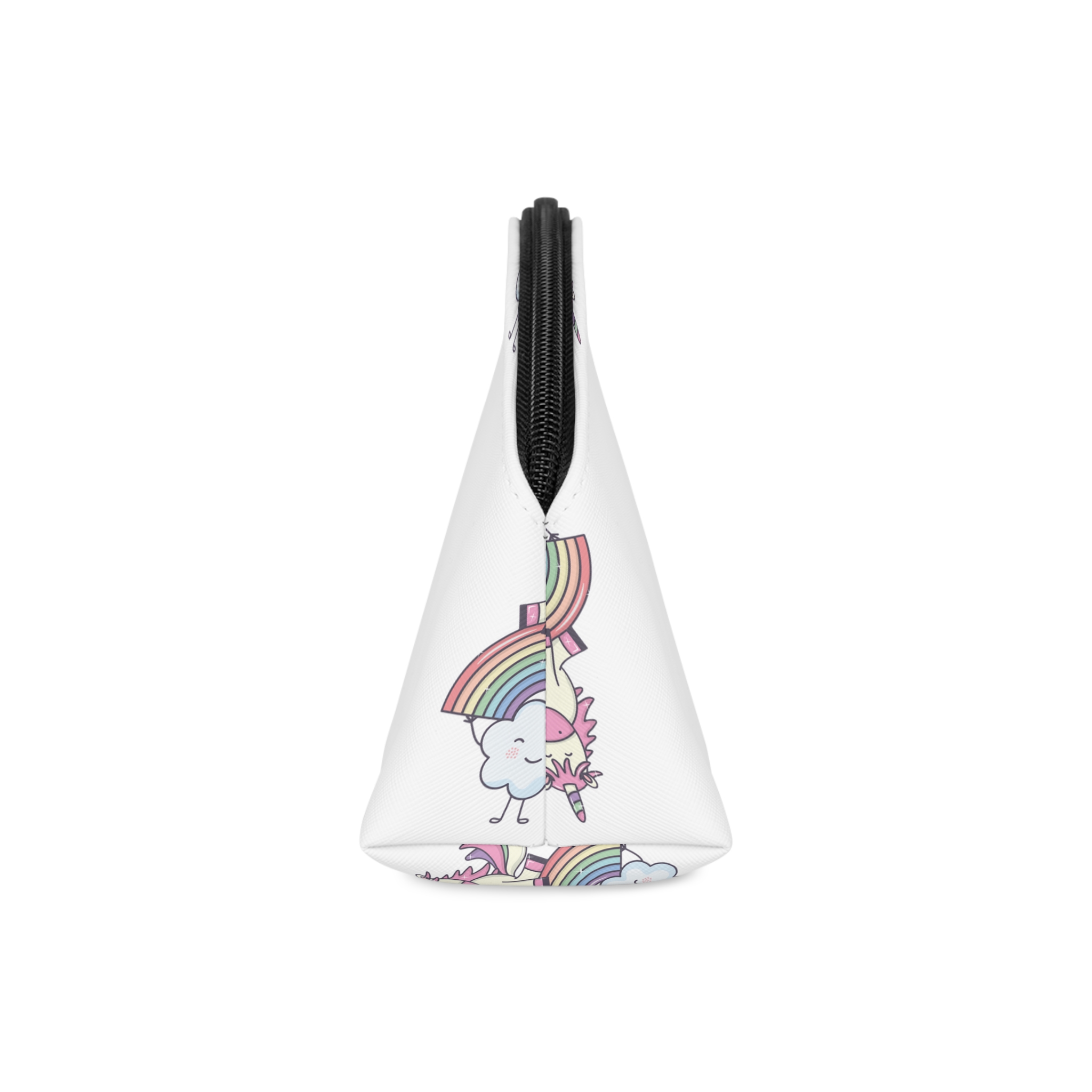 Cute Adorable Unicorn With Clouds Rainbow Makeup Bag - Image 4