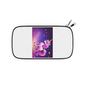 Cute Colorful Magical Adorable Kawaii Unicorn Sparles Violet Background Passport Wallet