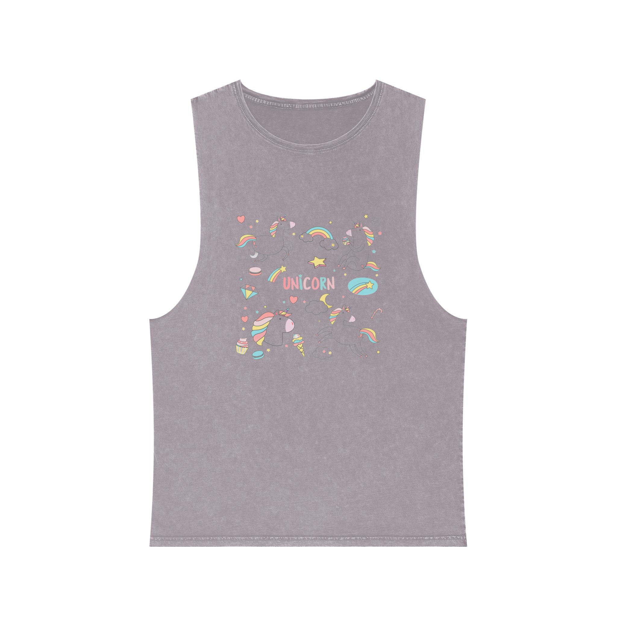Unicorn V141 Unisex Stonewash Tank Top - Image 17