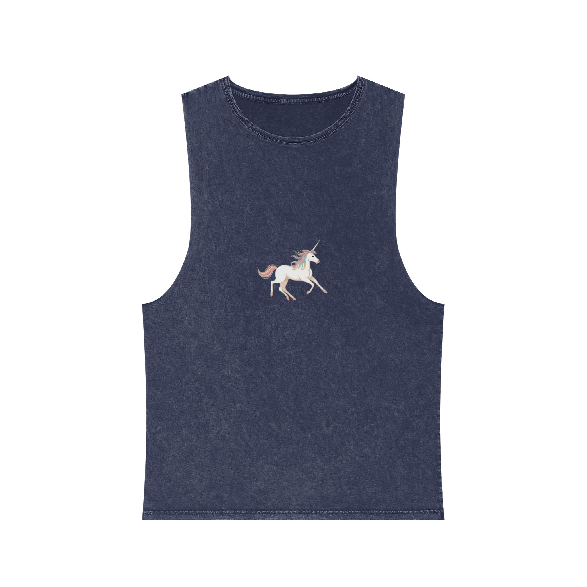 Beautiful Unicorn Running Magical Meadow Unicorn Background Images Whimsical Unicorn (53) Unisex Stonewash Tank Top - Image 13