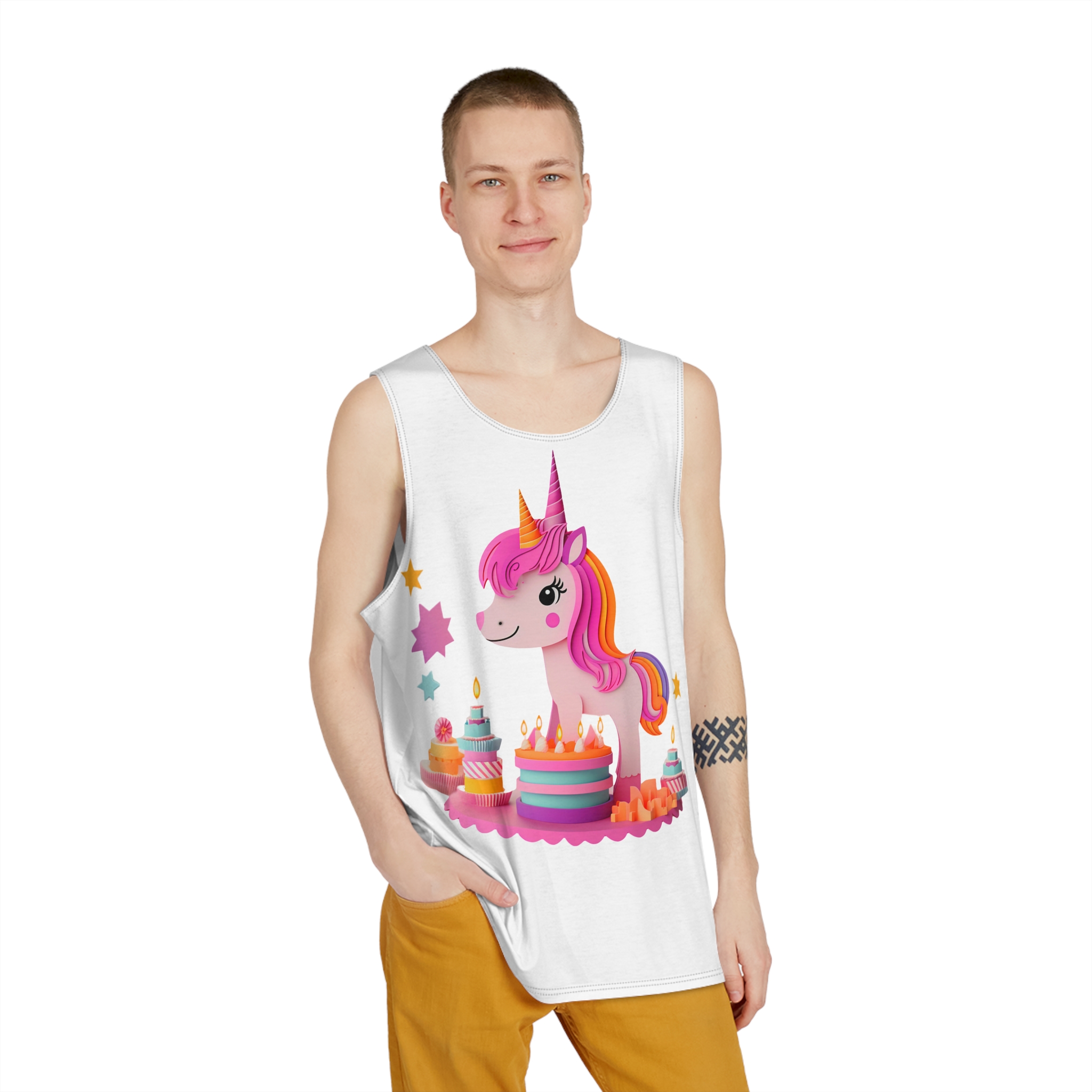Unicorns 350 Mens Tank Aop - Image 3