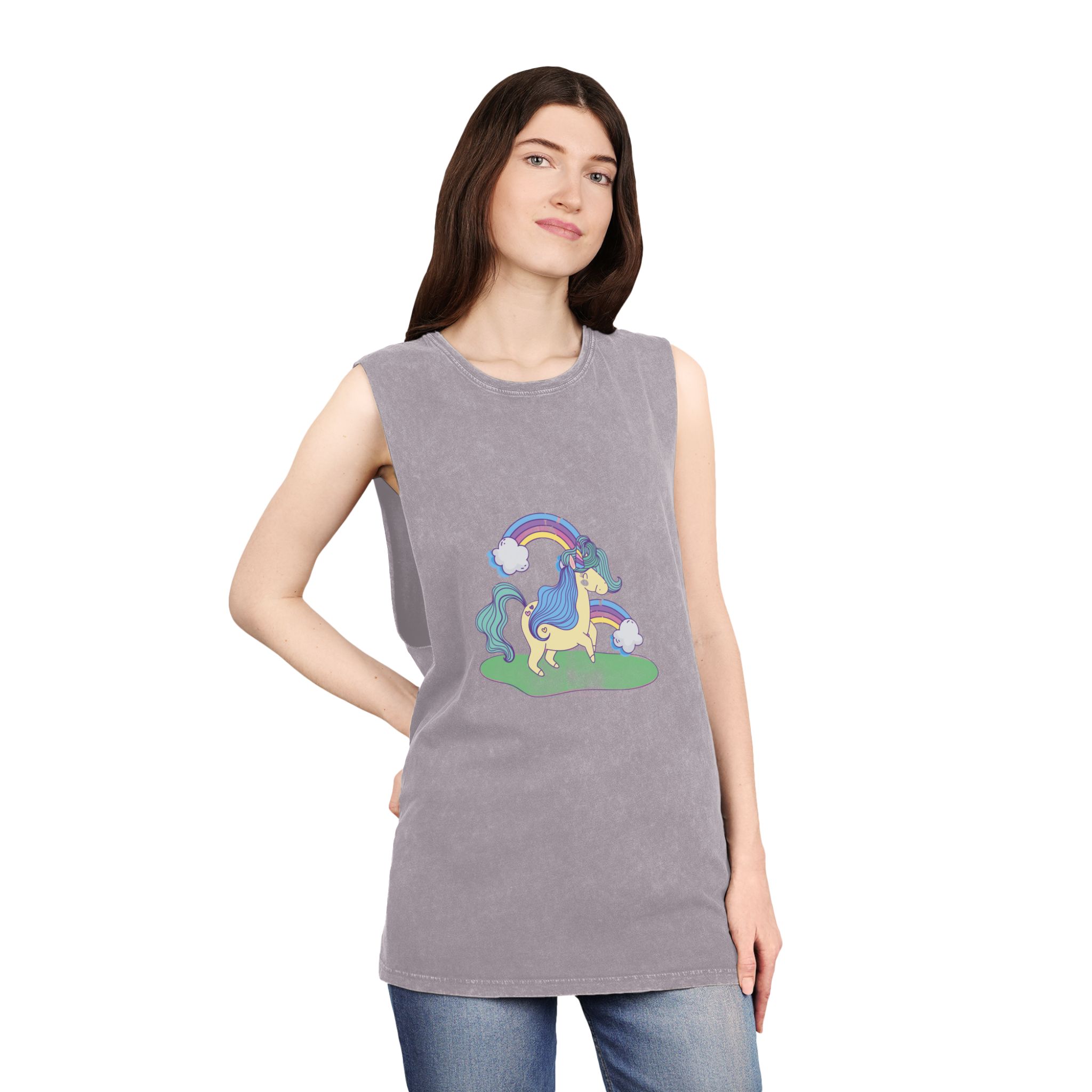 Unicorn V382 Unisex Stonewash Tank Top - Image 20