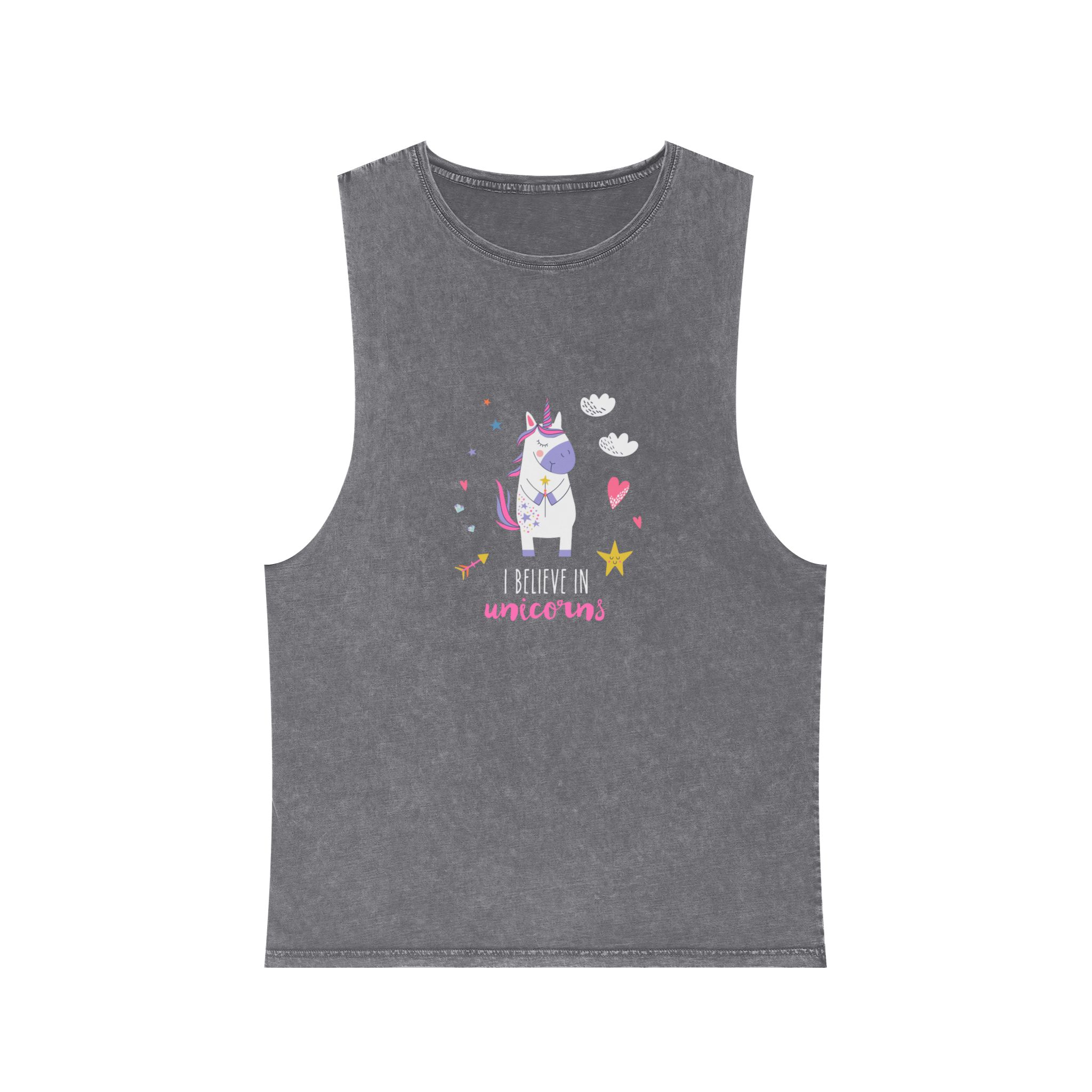 I Belive In Unicorns 1624293 Unisex Stonewash Tank Top - Image 9