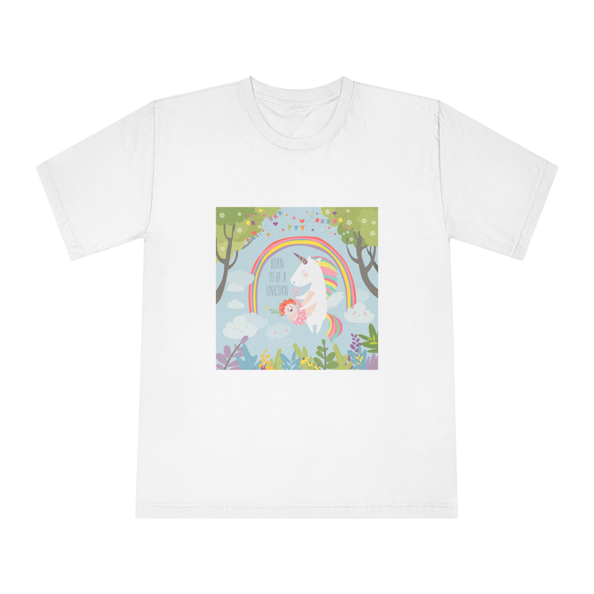 Cute Unicorn With Baby Unisex Classic Crewneck T Shirt